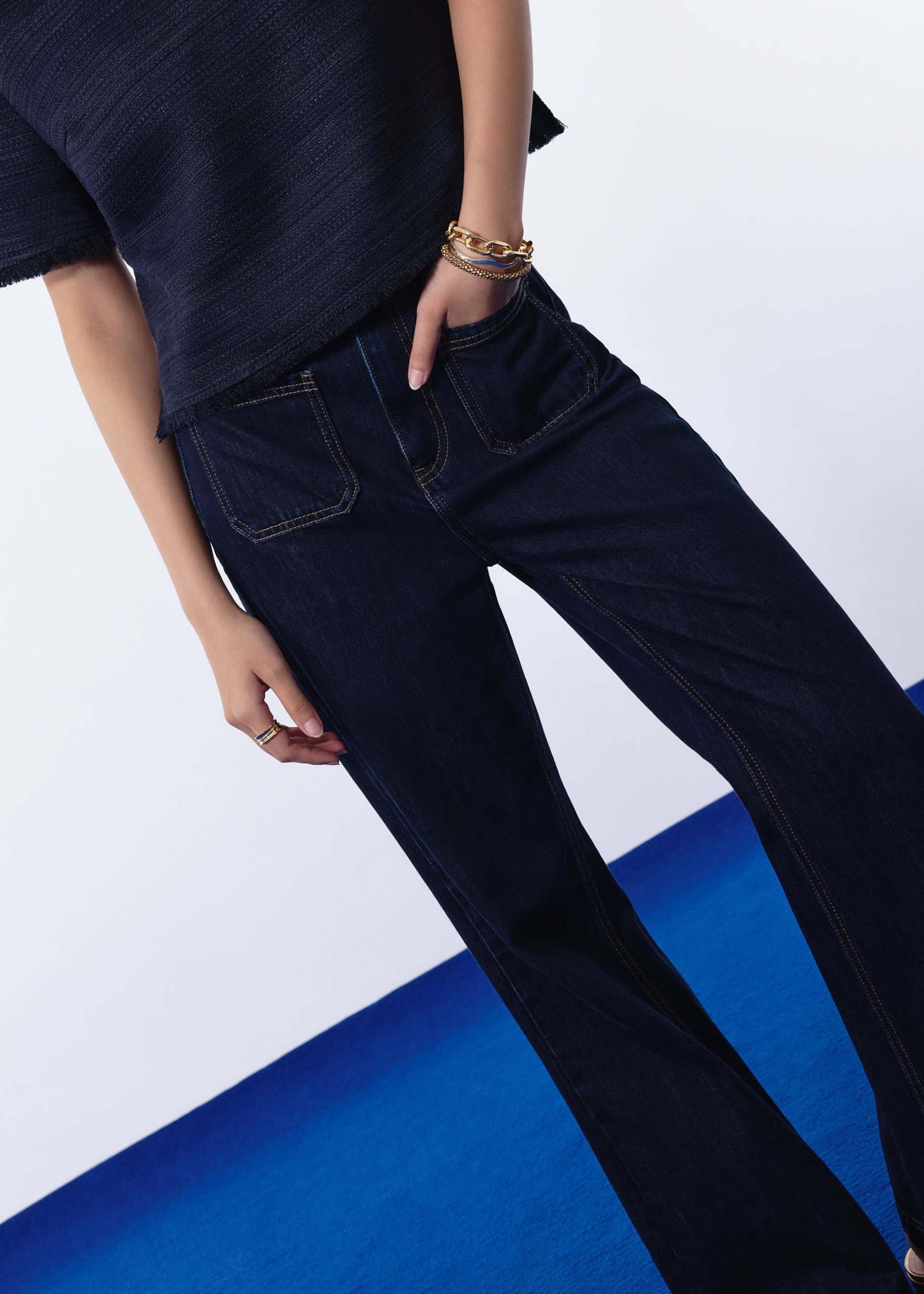 Leggy??Kei Denim High Waist Kick Flare Sailor Jeans