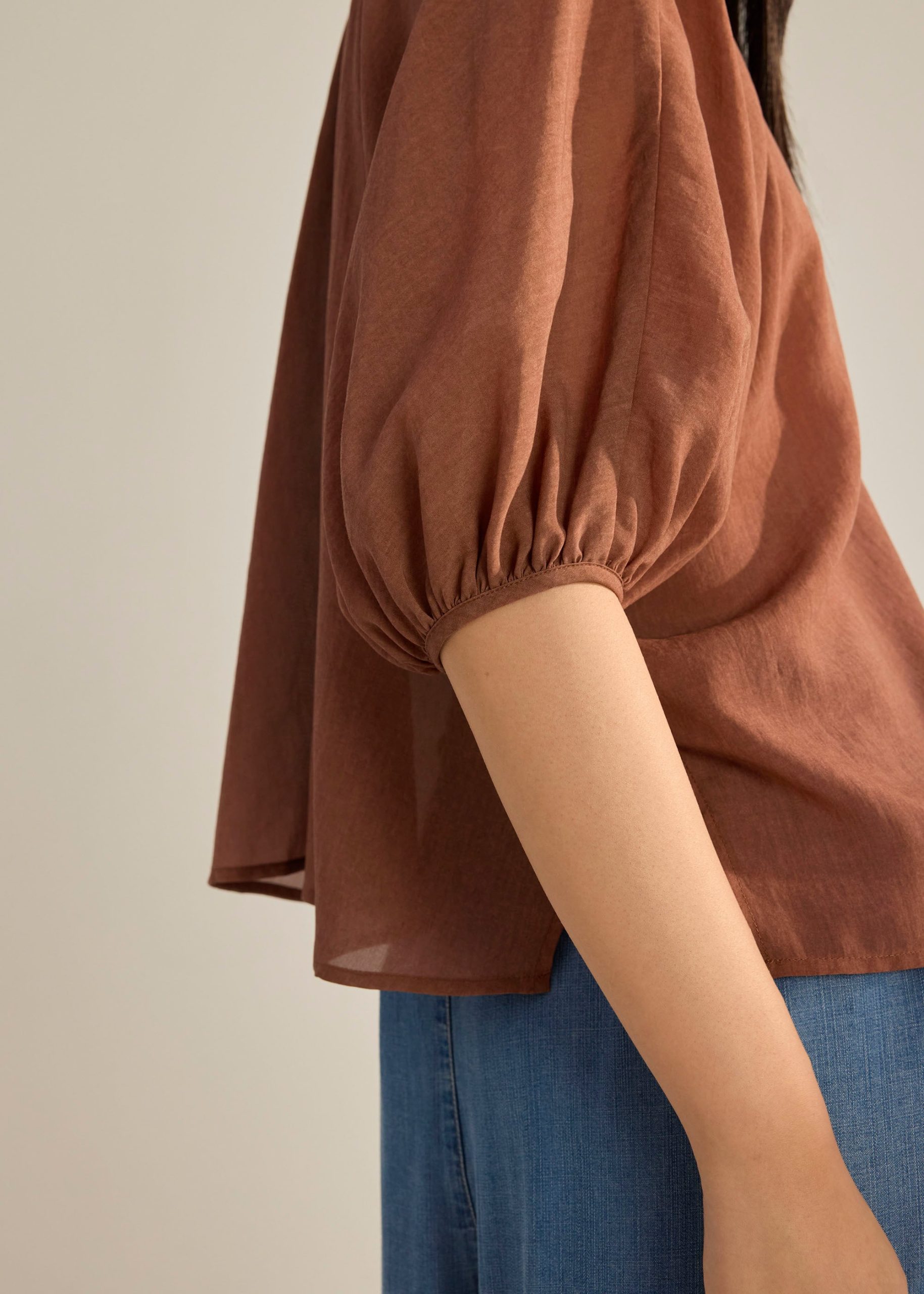 Lyocell Relaxed Front Tie Top - Image 9