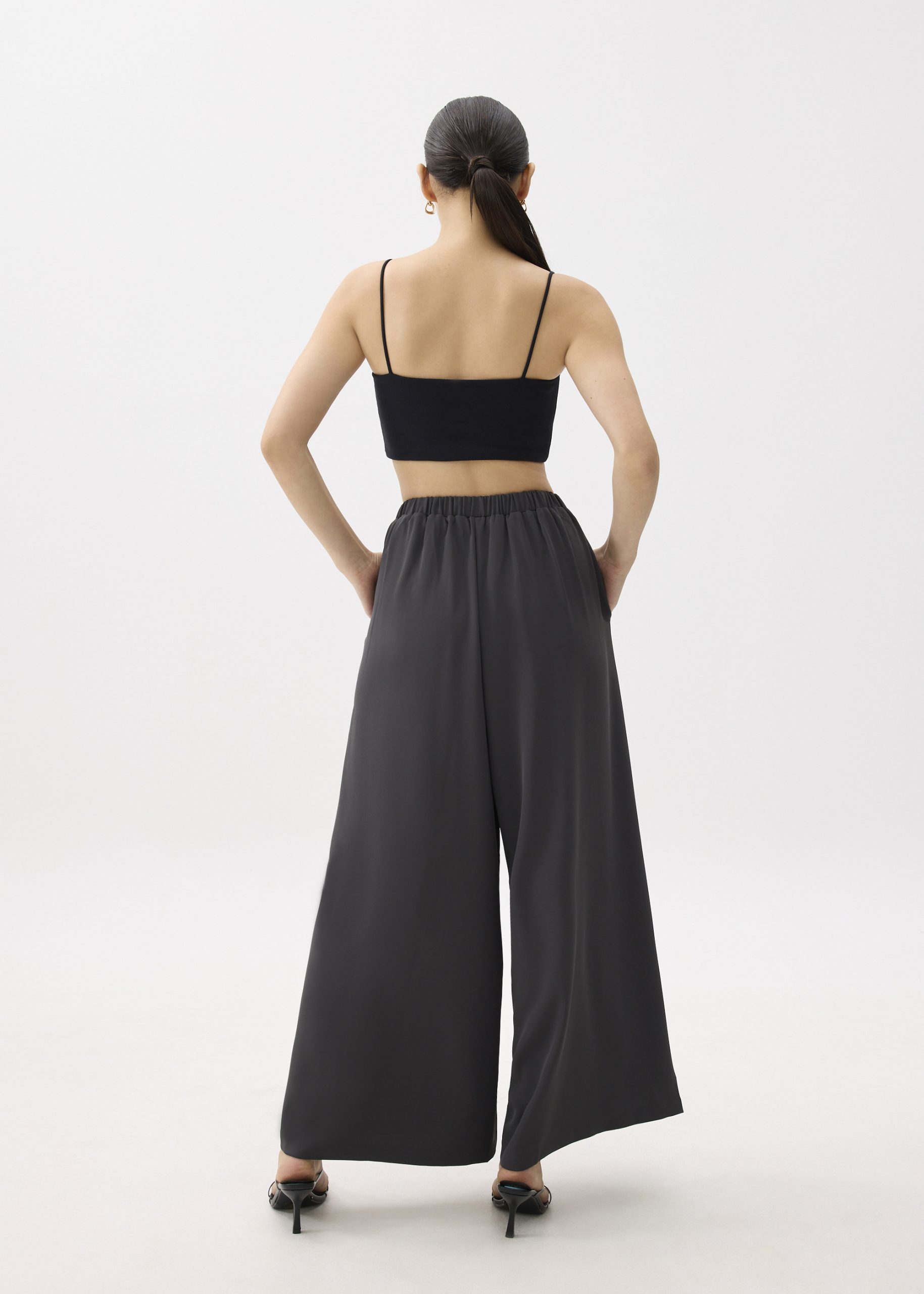 Elastic High Waist Palazzo Pants - Image 10
