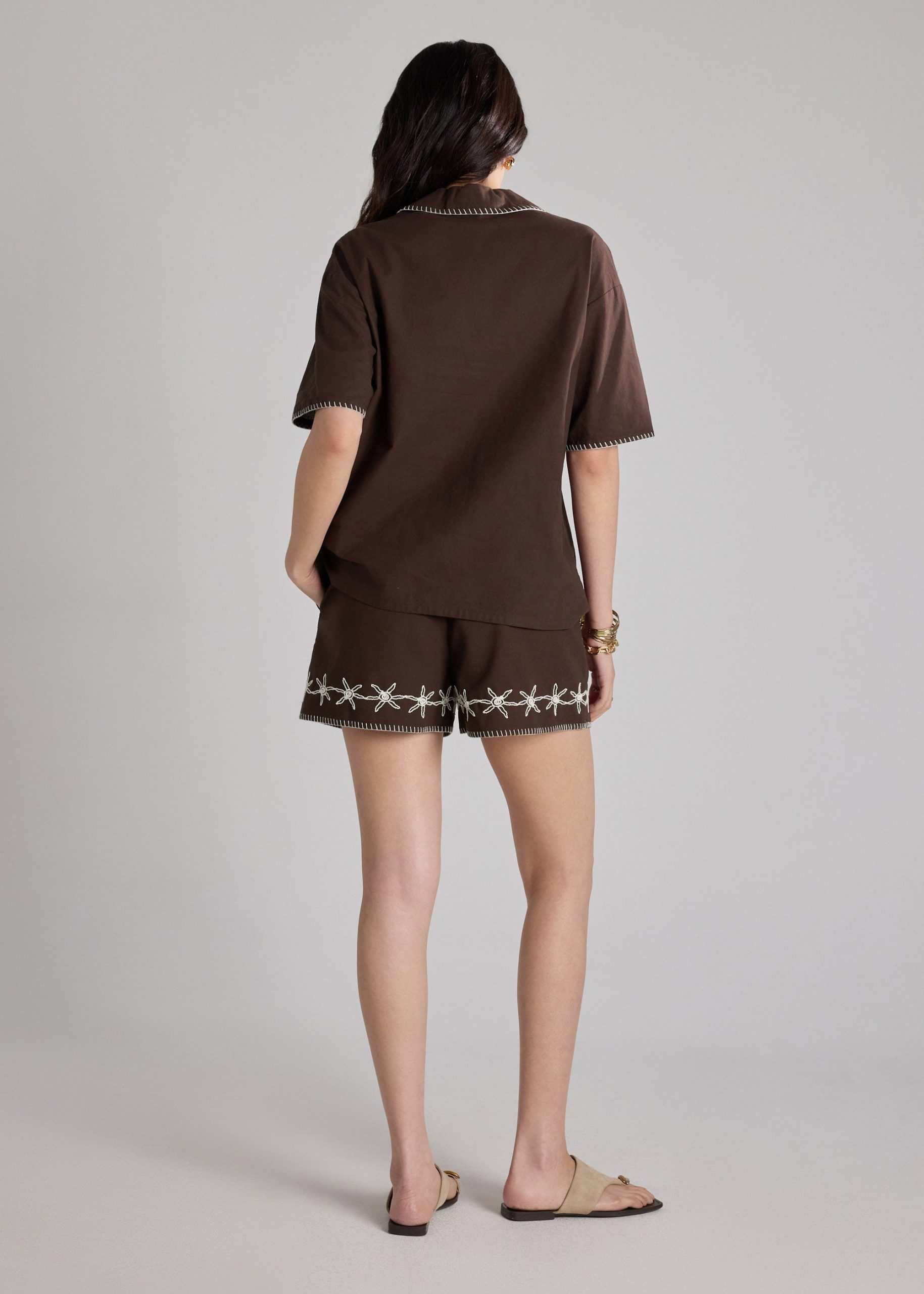 Cotton Shirt in Coastal Charm Embroidery - Image 10