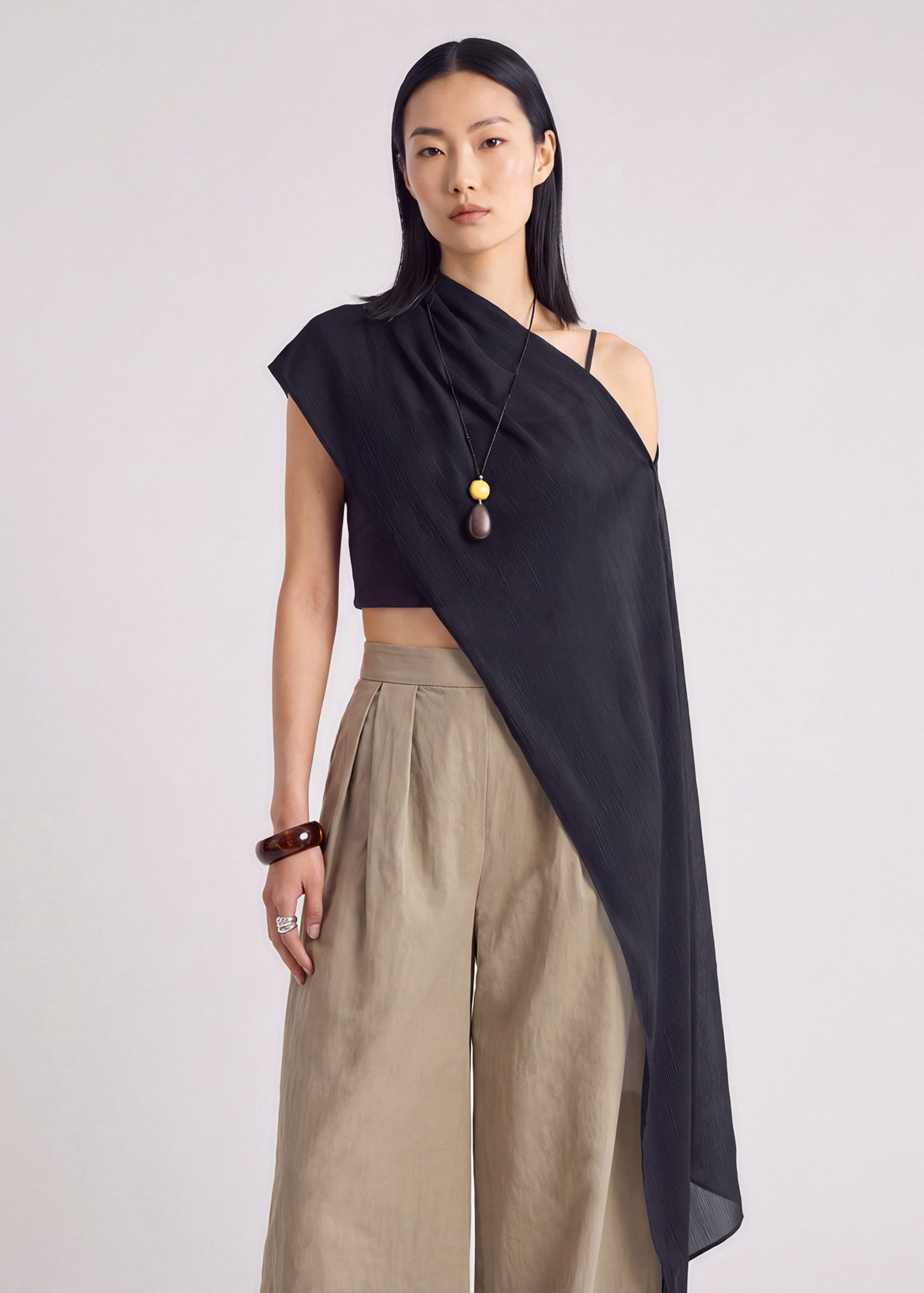 Multi-way Crinkle Satin Scarf - Image 9