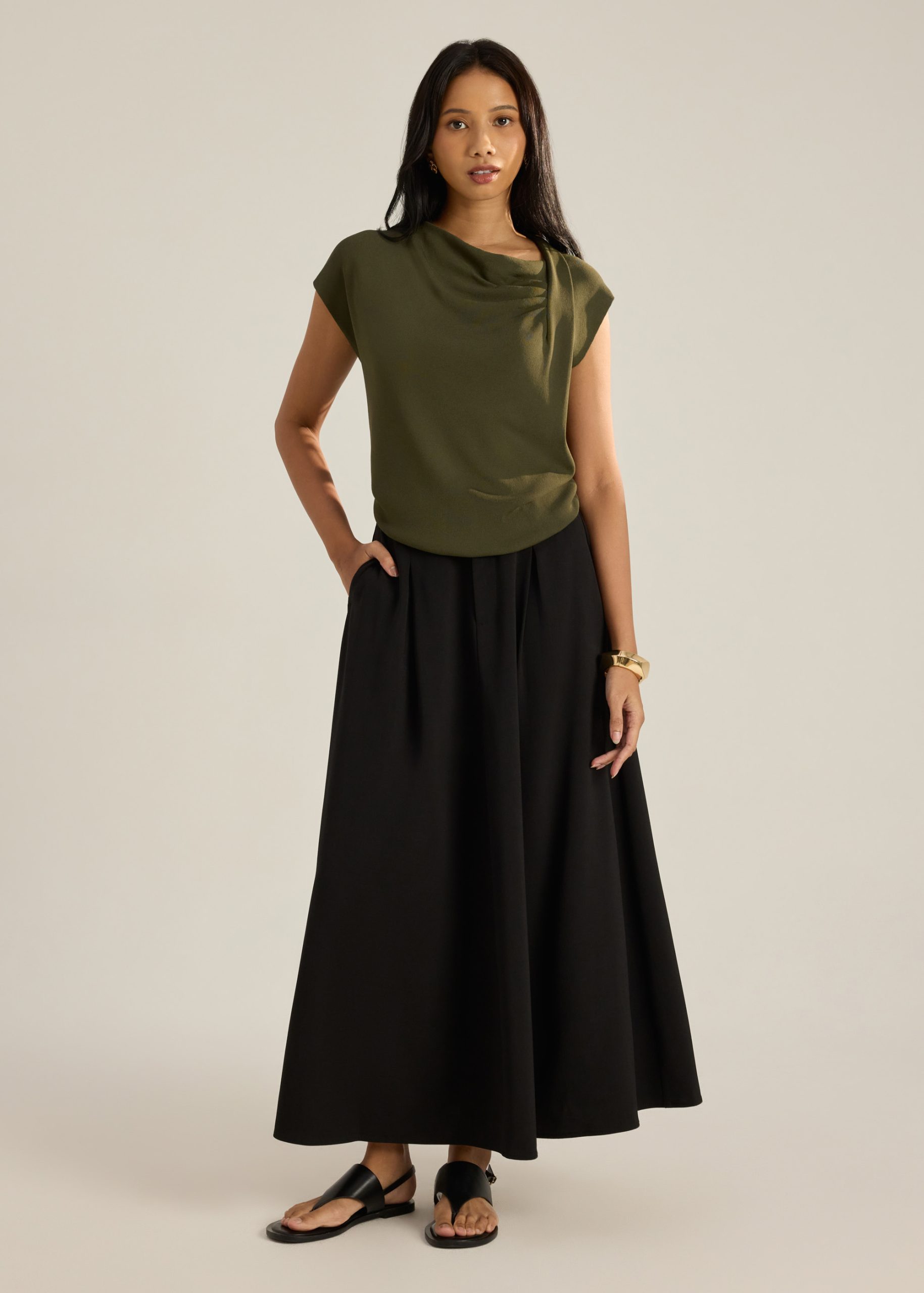Chelsea Knit Cowl Neck Top - Image 10