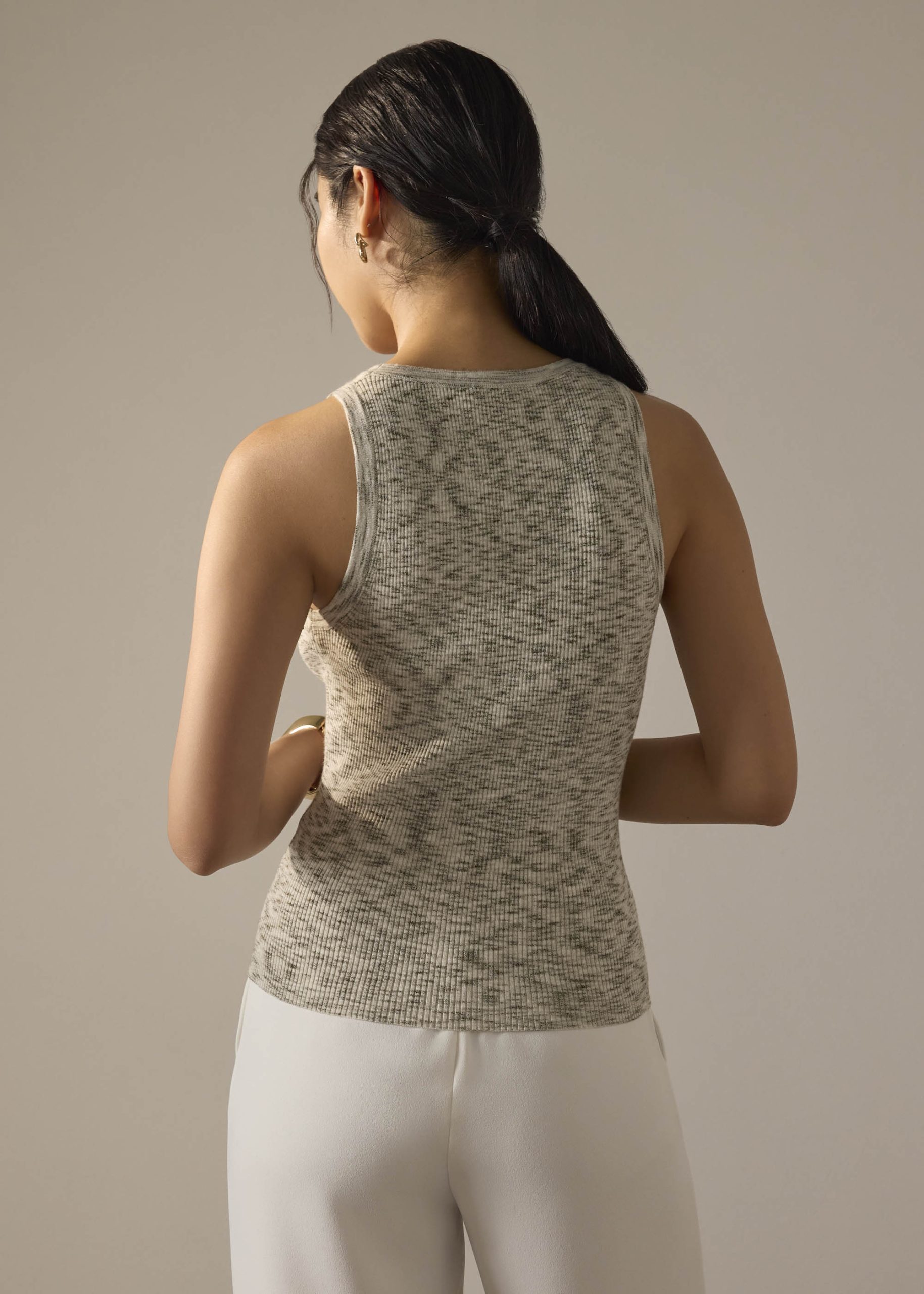 Duo Tone Knit Fitted Tank - Image 6