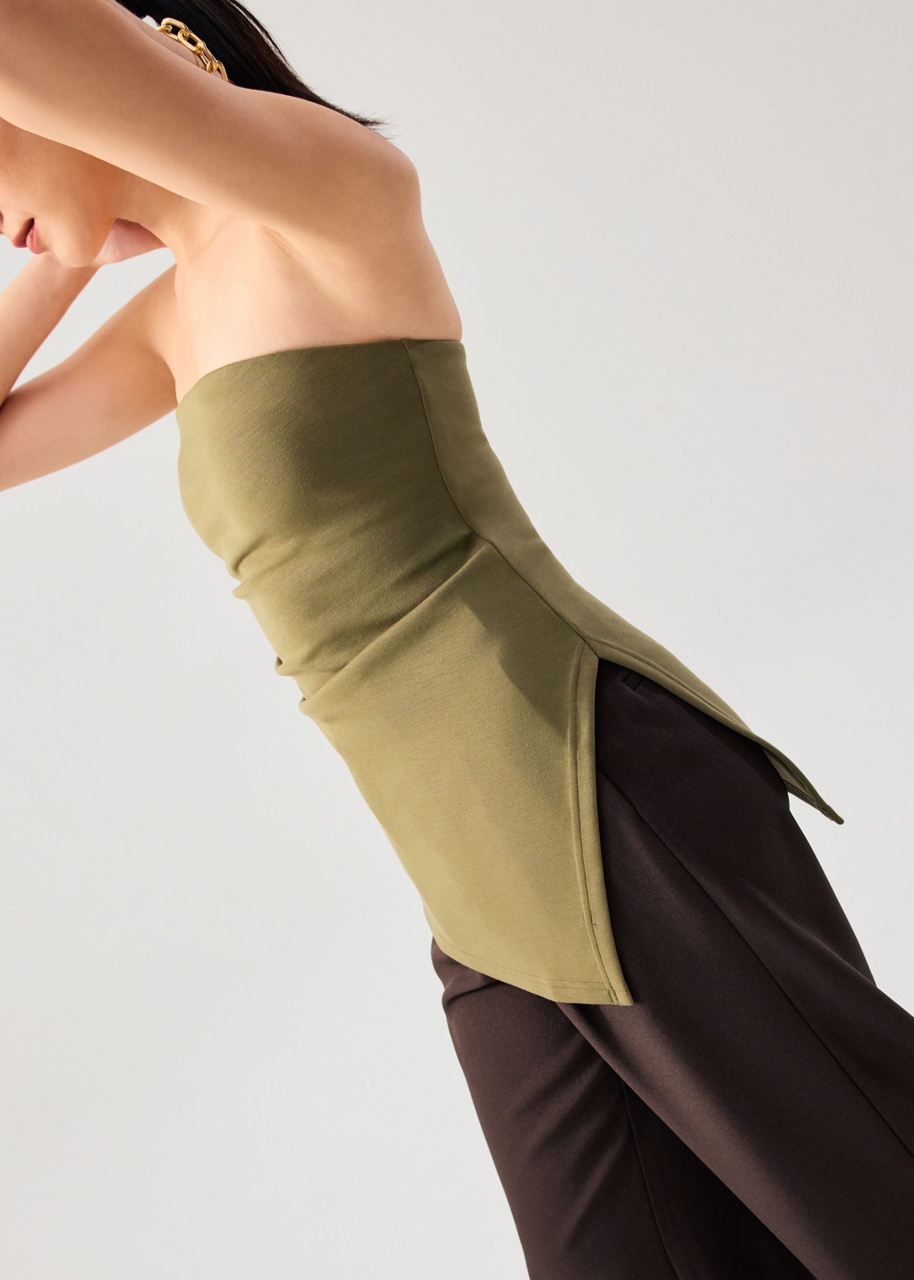 BraFree by LB Tencel Asymmetric Hem Tube Top - Image 15