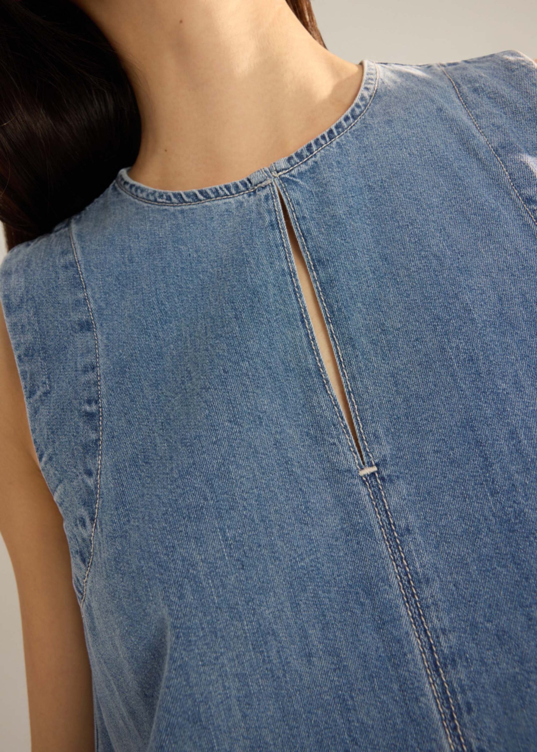 Denim Relaxed Shell Top - Image 12