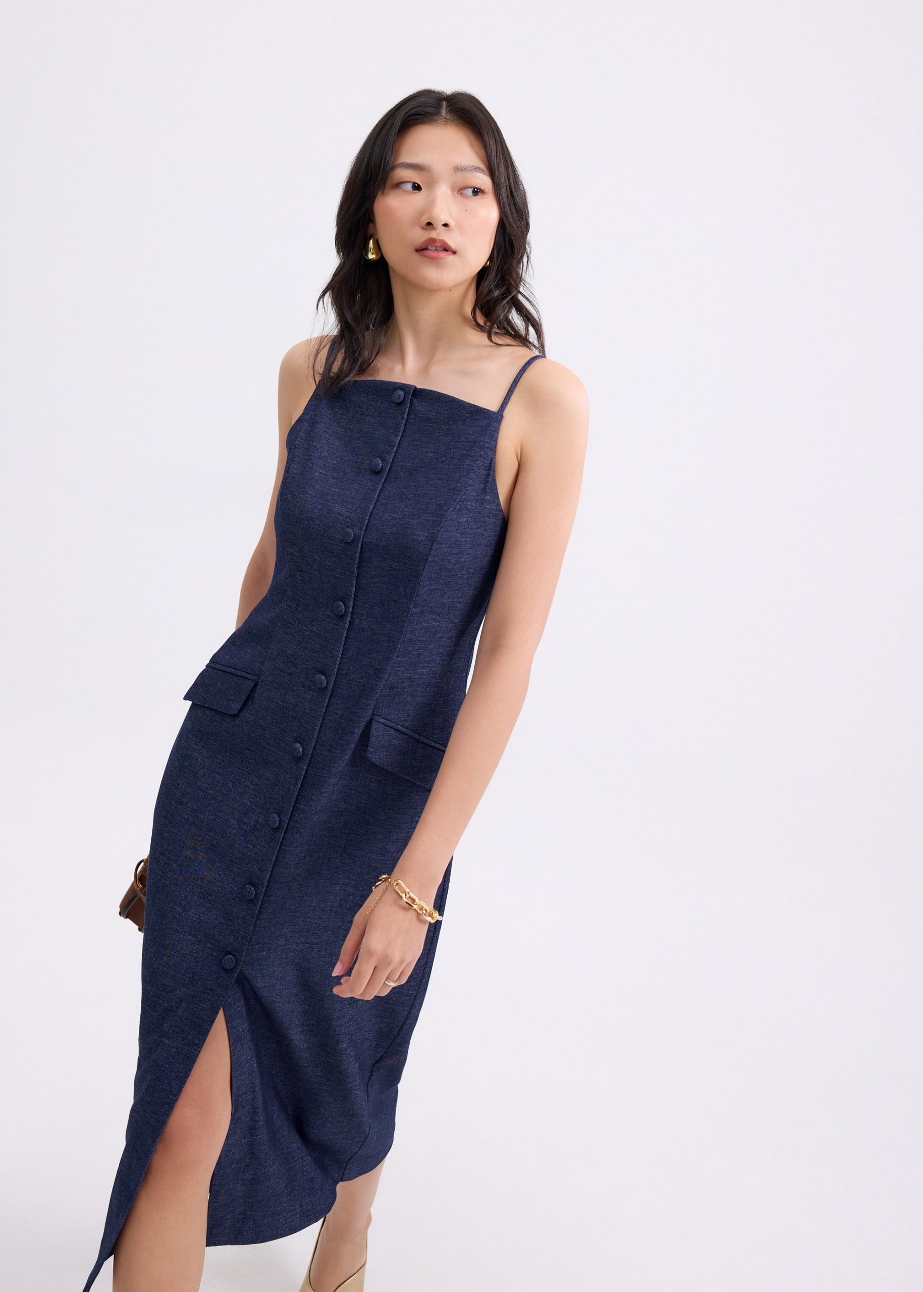 Azalea Straight Neck Column Midaxi Dress - Image 11
