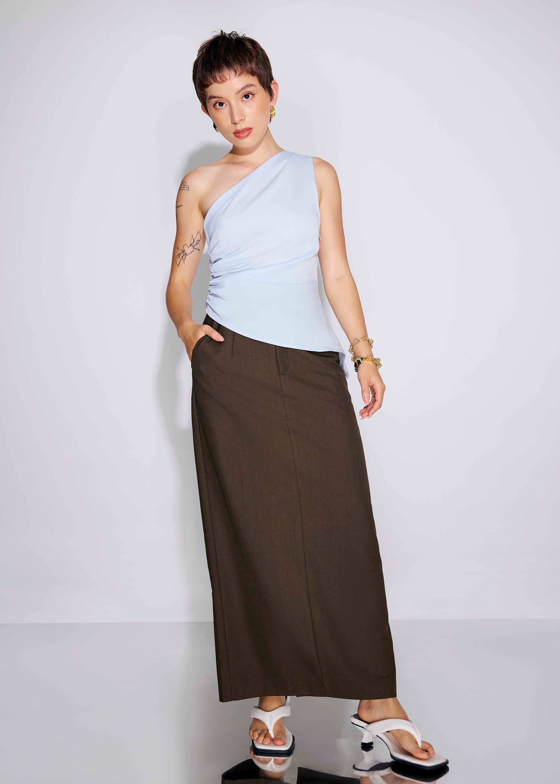 Tencel Ruched Toga Top - Image 13