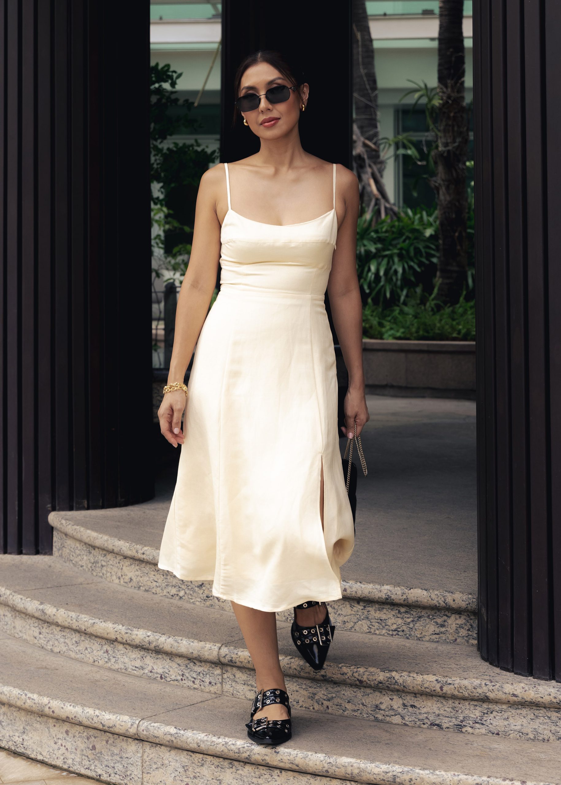 Emi Linen Fit & Flare Midi Dress - Image 16