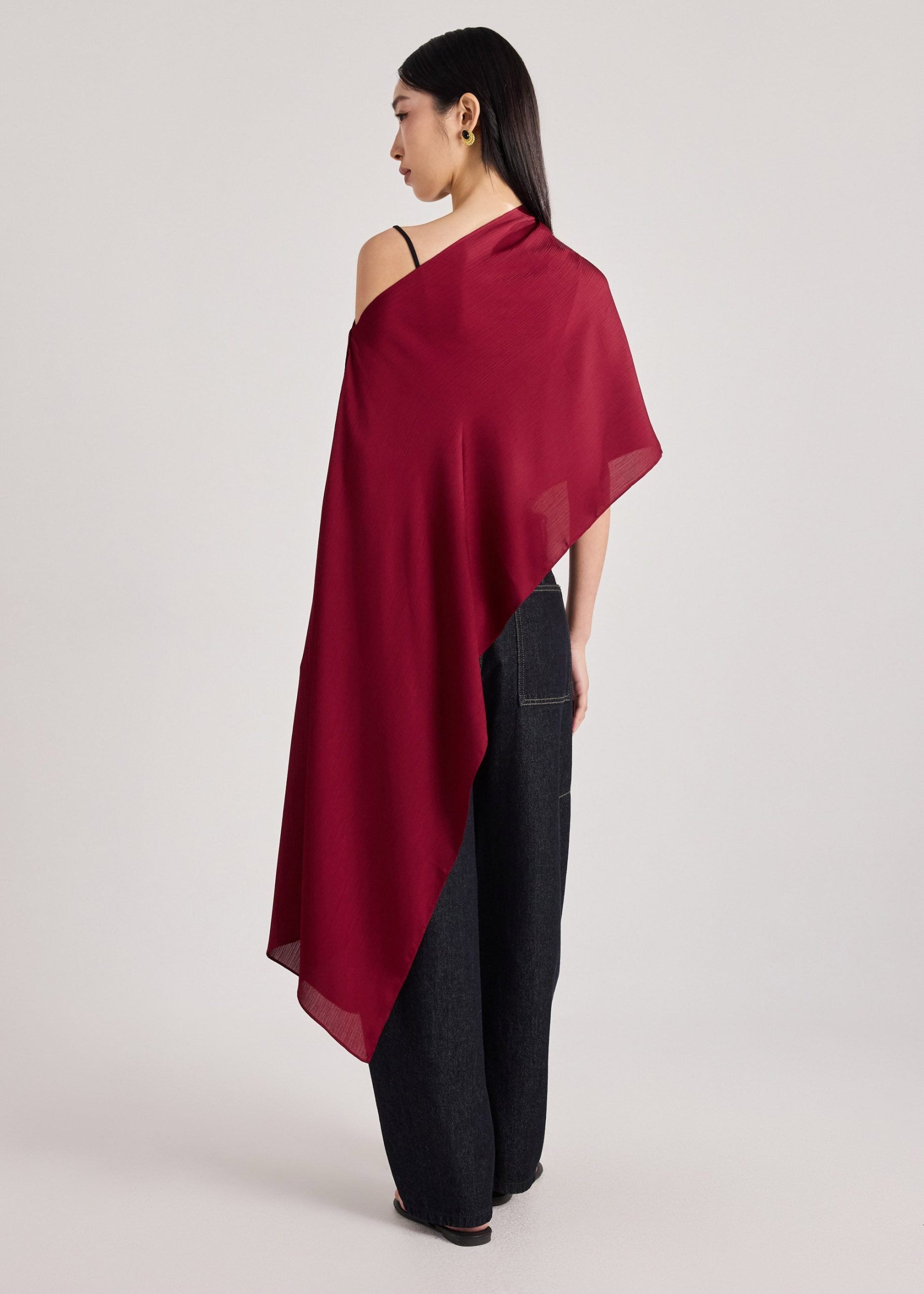 Multi-way Crinkle Satin Scarf - Image 16
