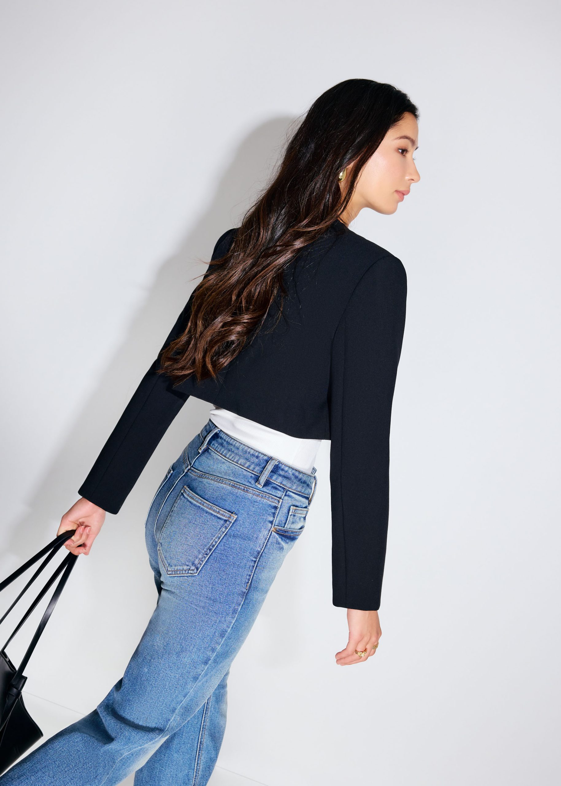 RuchedReady® Boxy Fumiko Round Neck Crop Jacket - Image 4