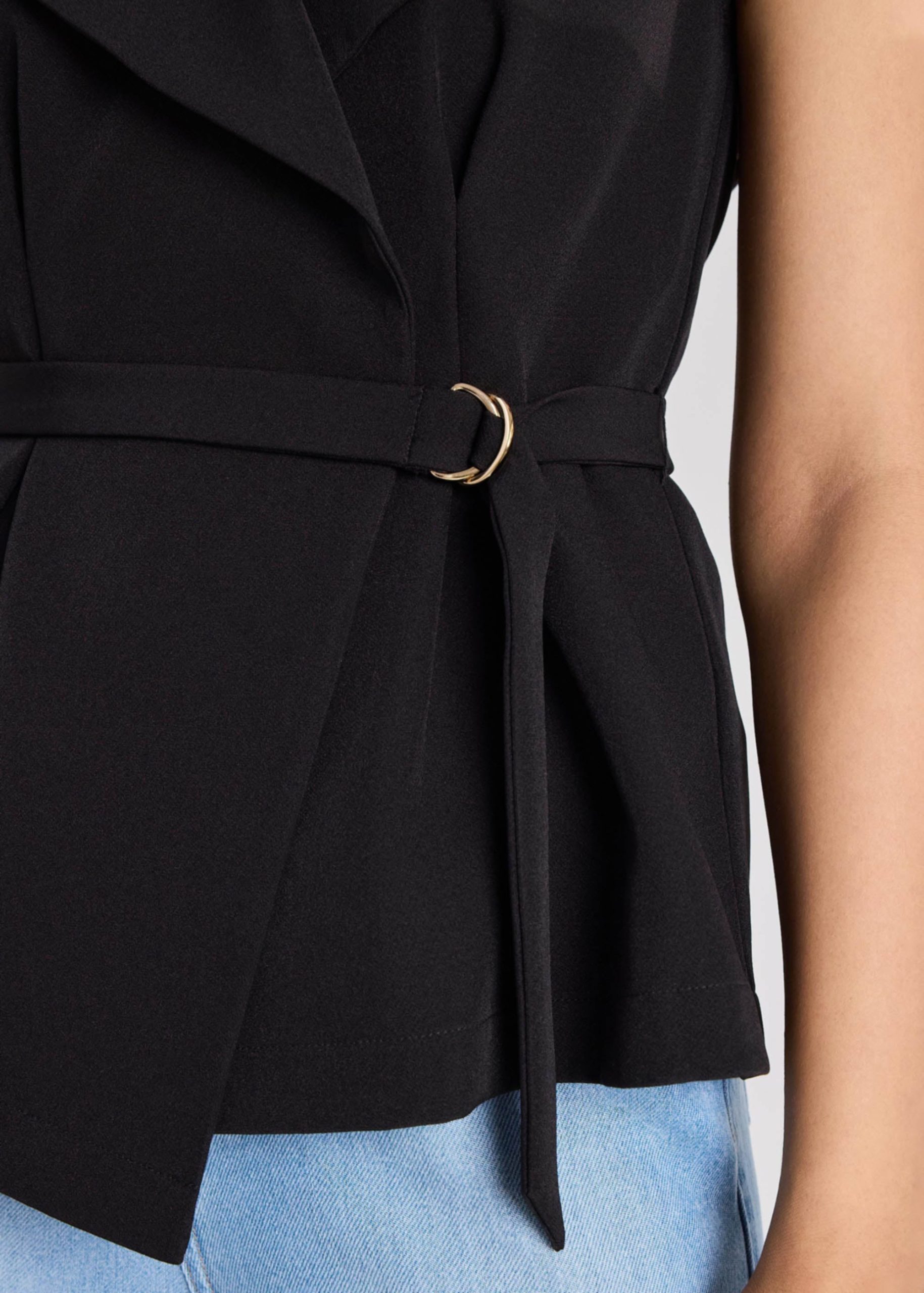 Aura V-neck Top With Belt - Image 5