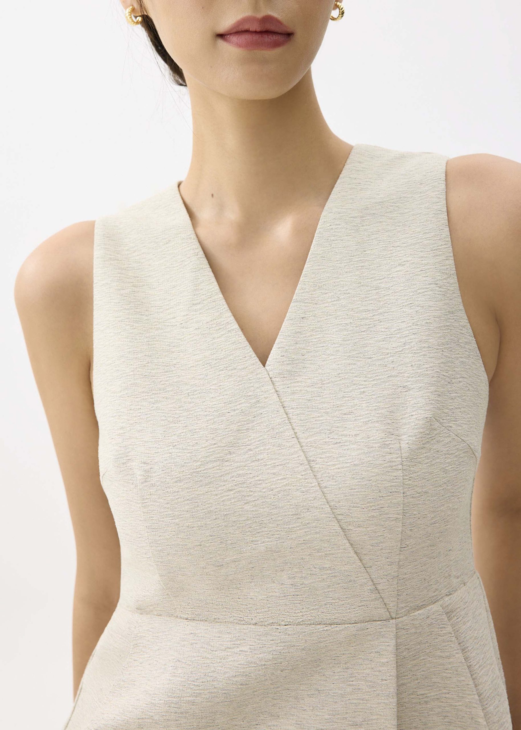 V-neck Peplum Wrap Top - Image 3