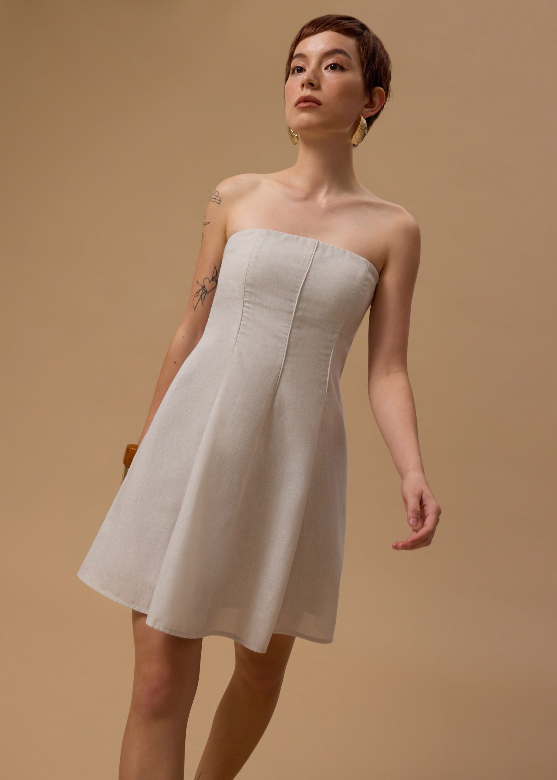 BraFree by LB Tube Fit & Flare Mini Dress in Garden City Blooms - Image 9