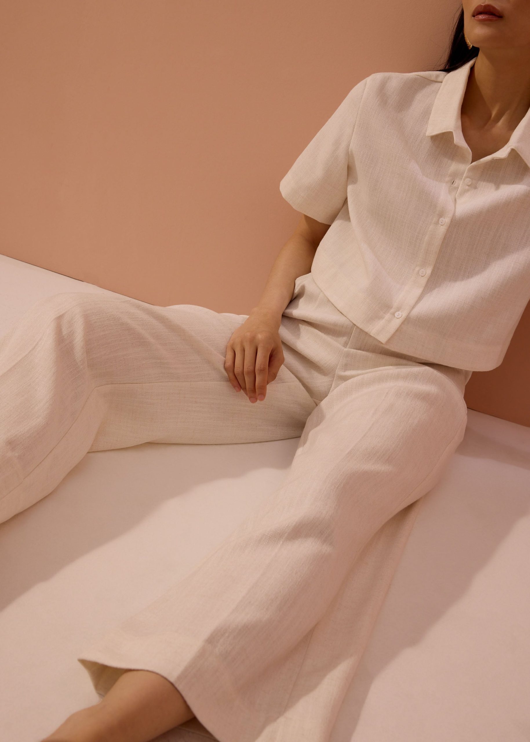 Leggy??Seva Textured Super High Waist Straight Leg Pants - Image 8
