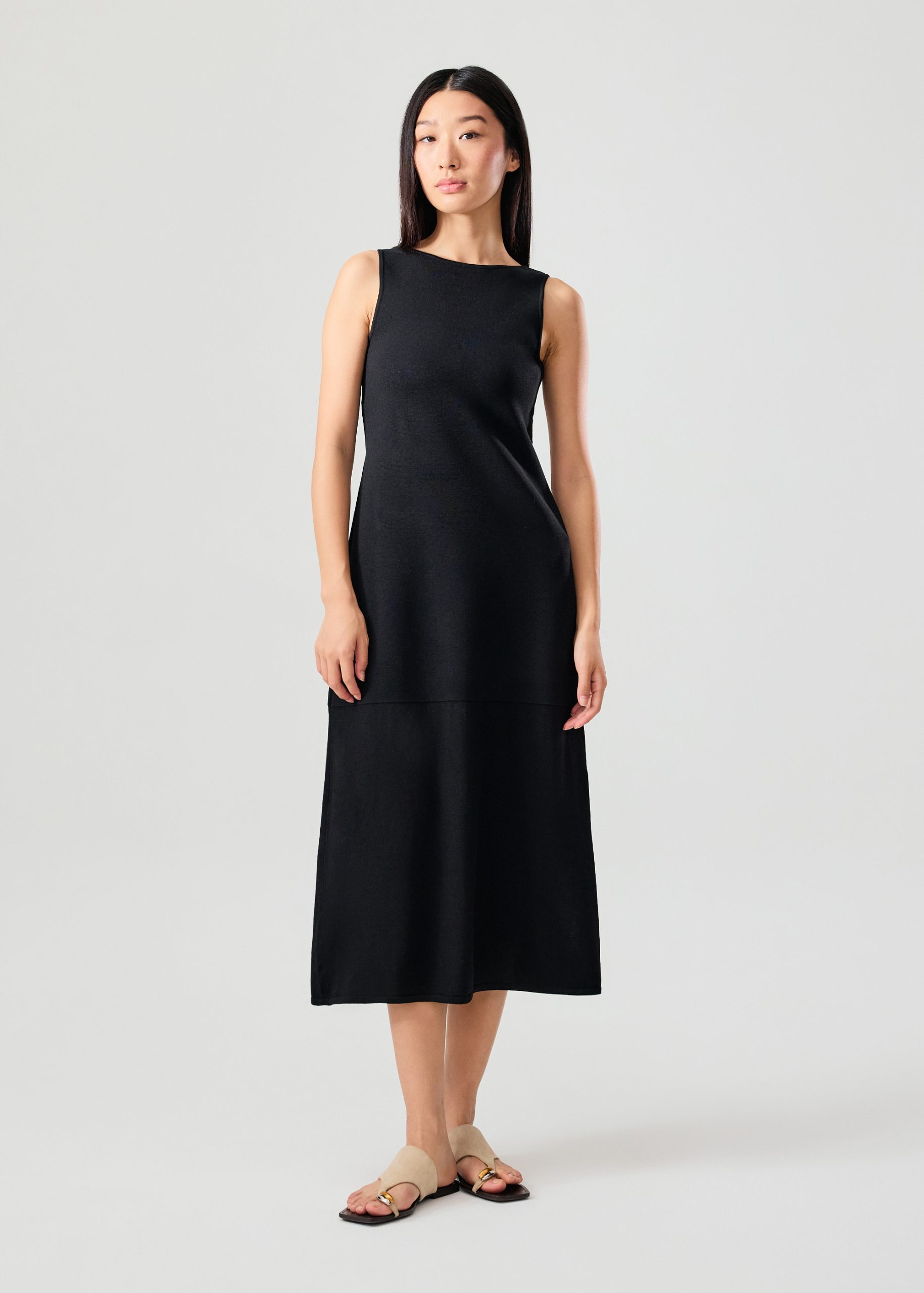 Reversible Sheer Knit Column Midaxi Dress - Image 8