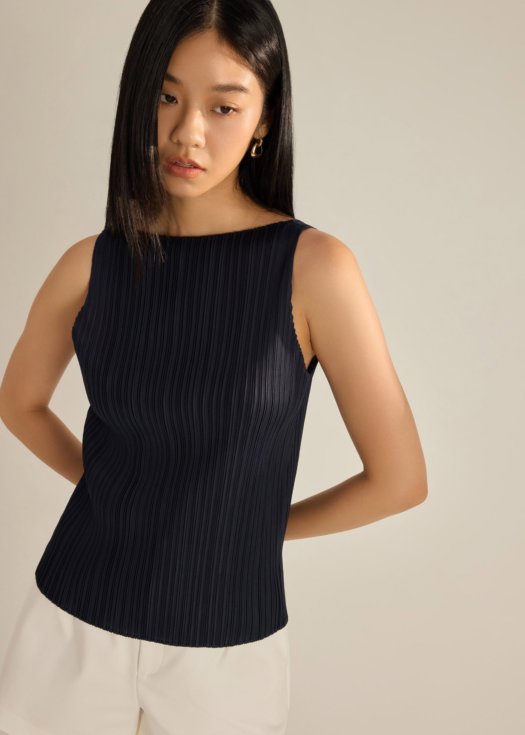 Sora Multi-way Plissé Tank - Image 5