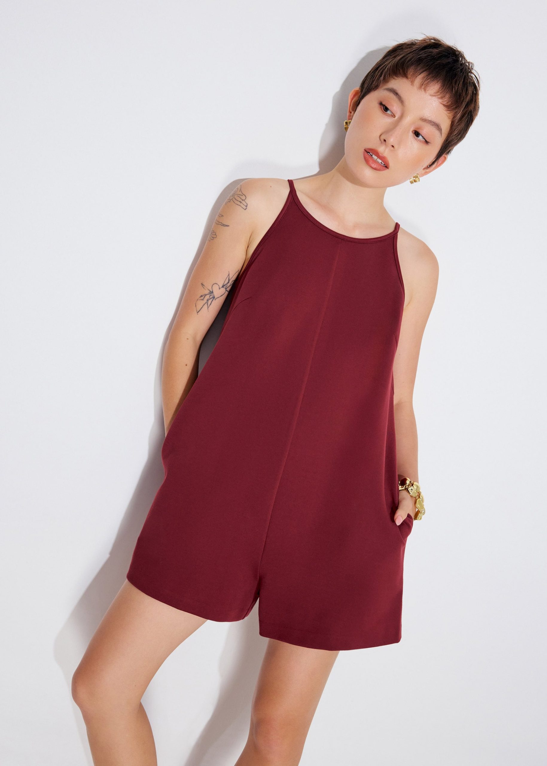 Round Neck A-line Romper - Image 8