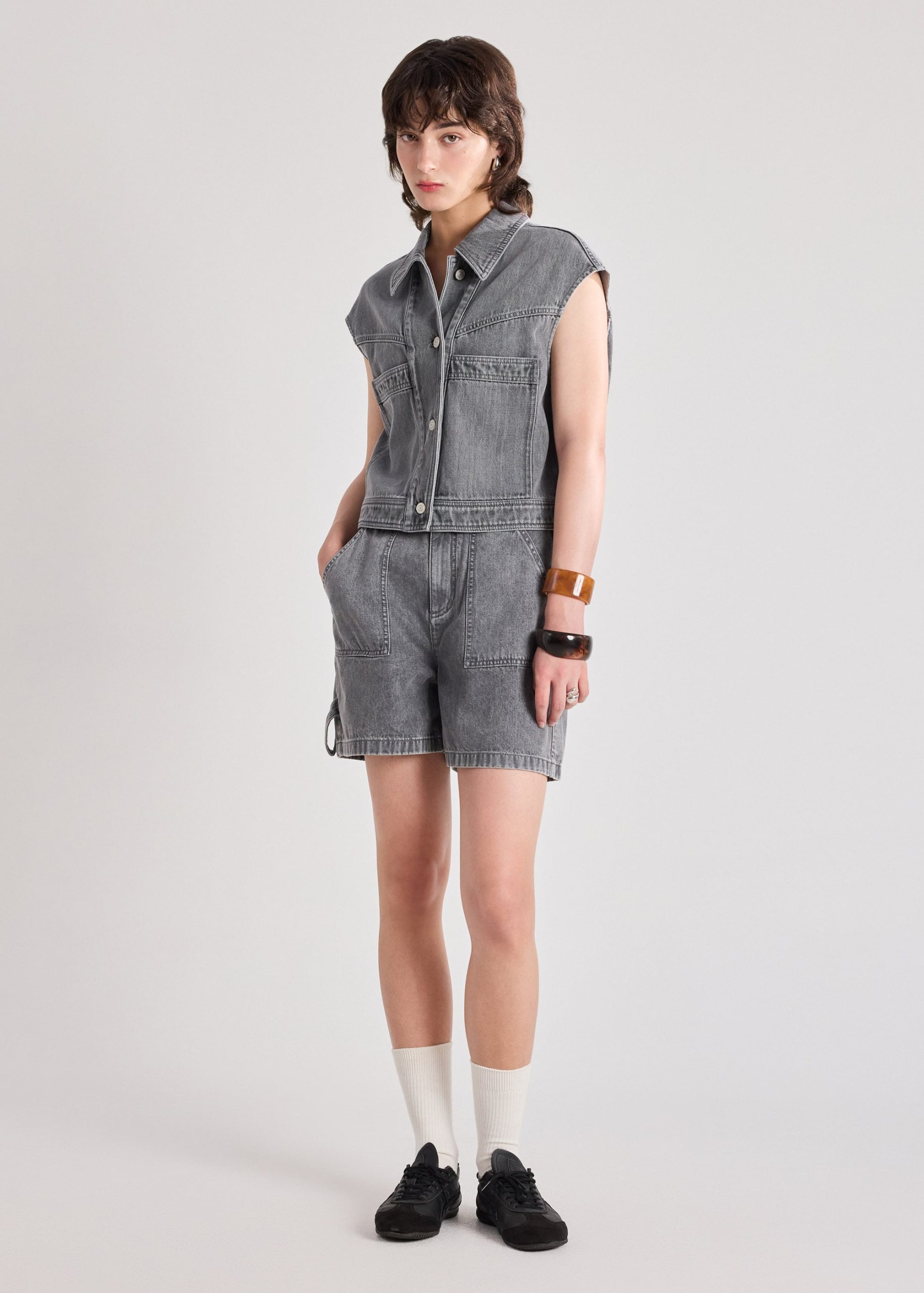 Denim Boxy Vest - Image 9