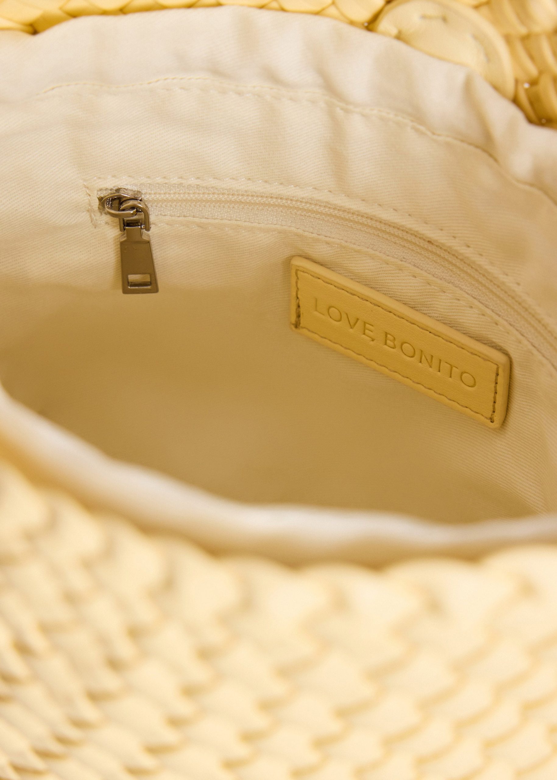 Woven Vegan Leather Hobo Bag - Image 14