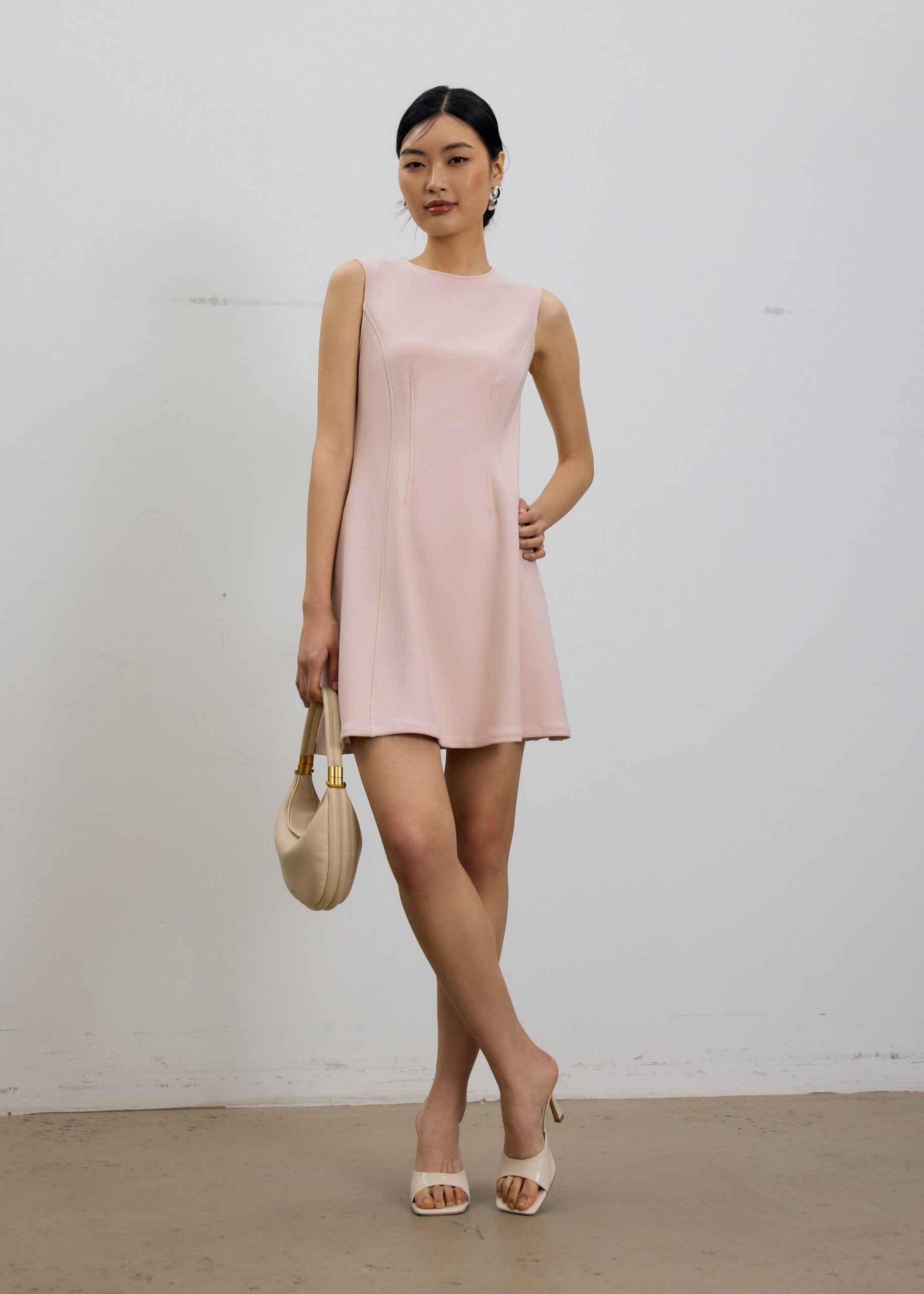 Hera Classic Panelled A-line Mini Dress - Image 5