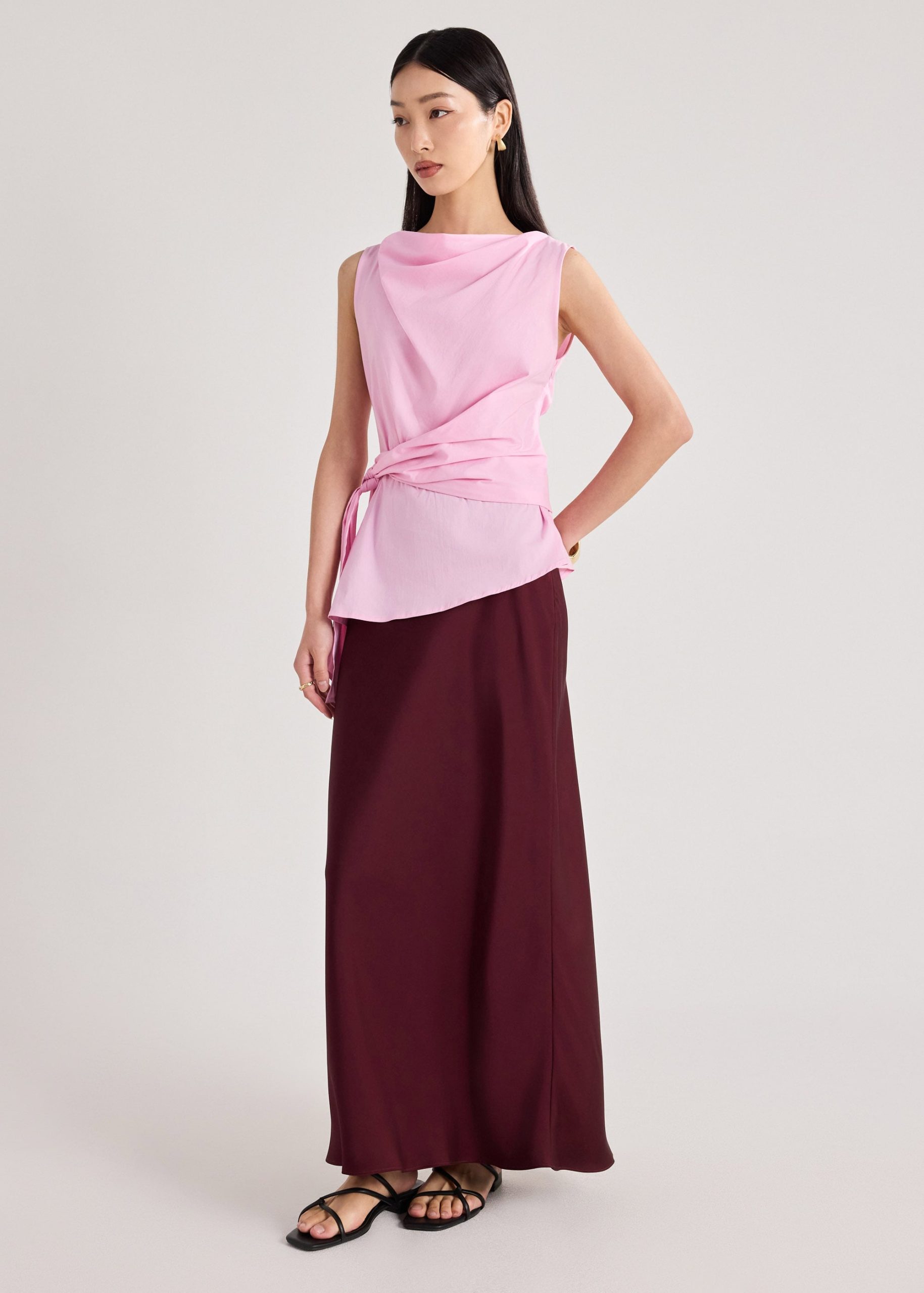 Side Tie Poplin Top - Image 12