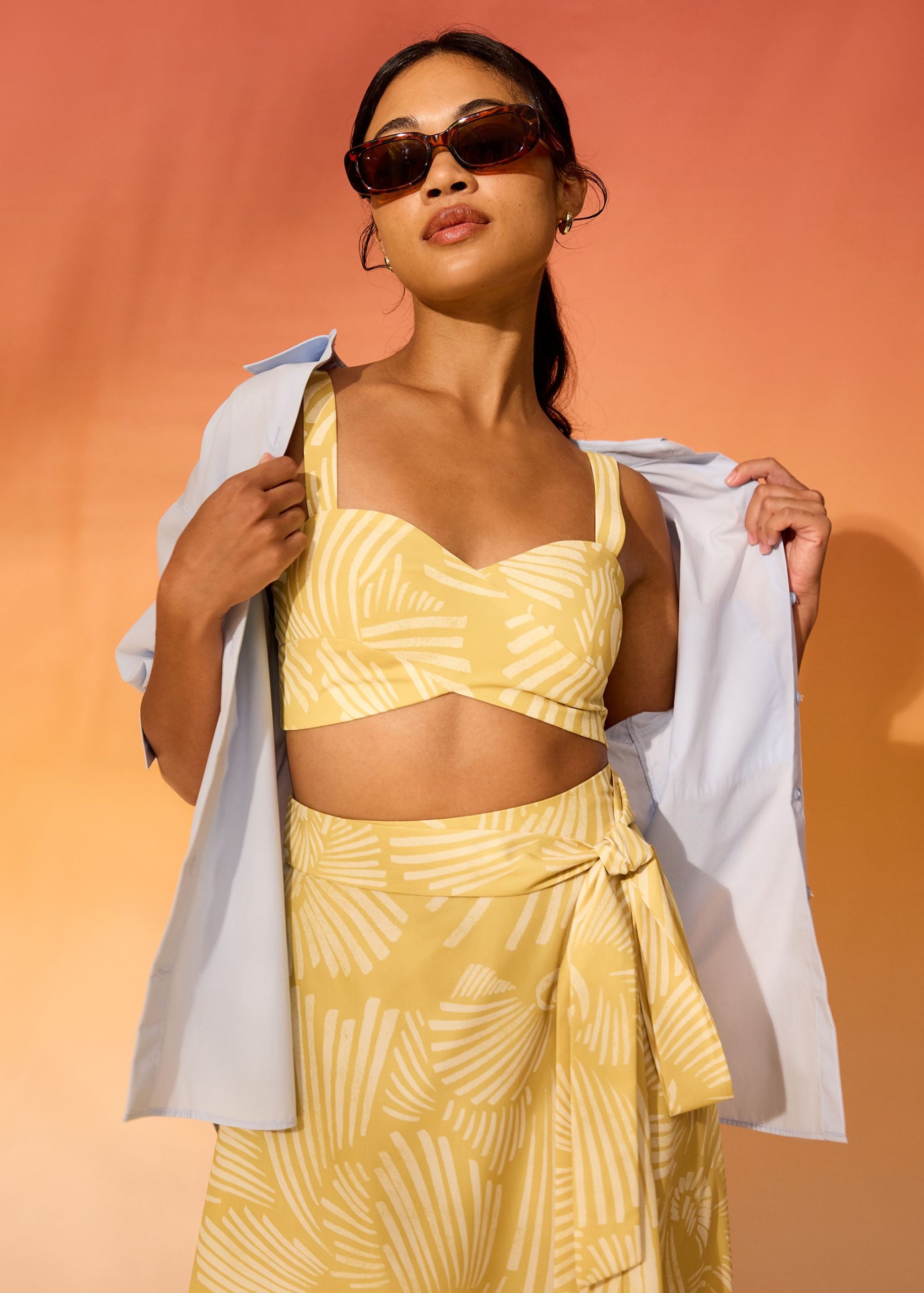 BraFree by LB Cropped Bustier Top in Kekana - Image 2