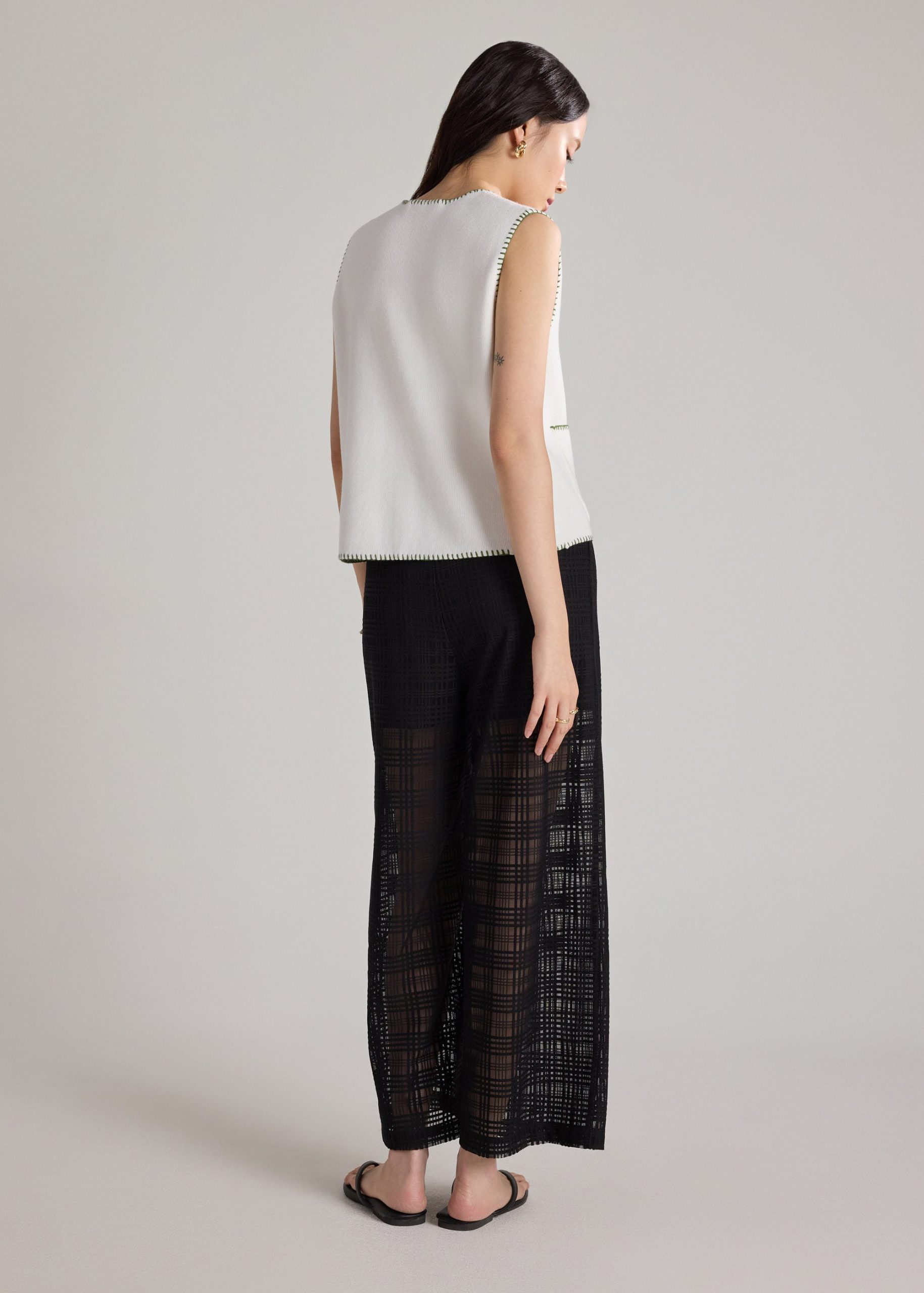 Blanket Stitch Knit Vest - Image 10
