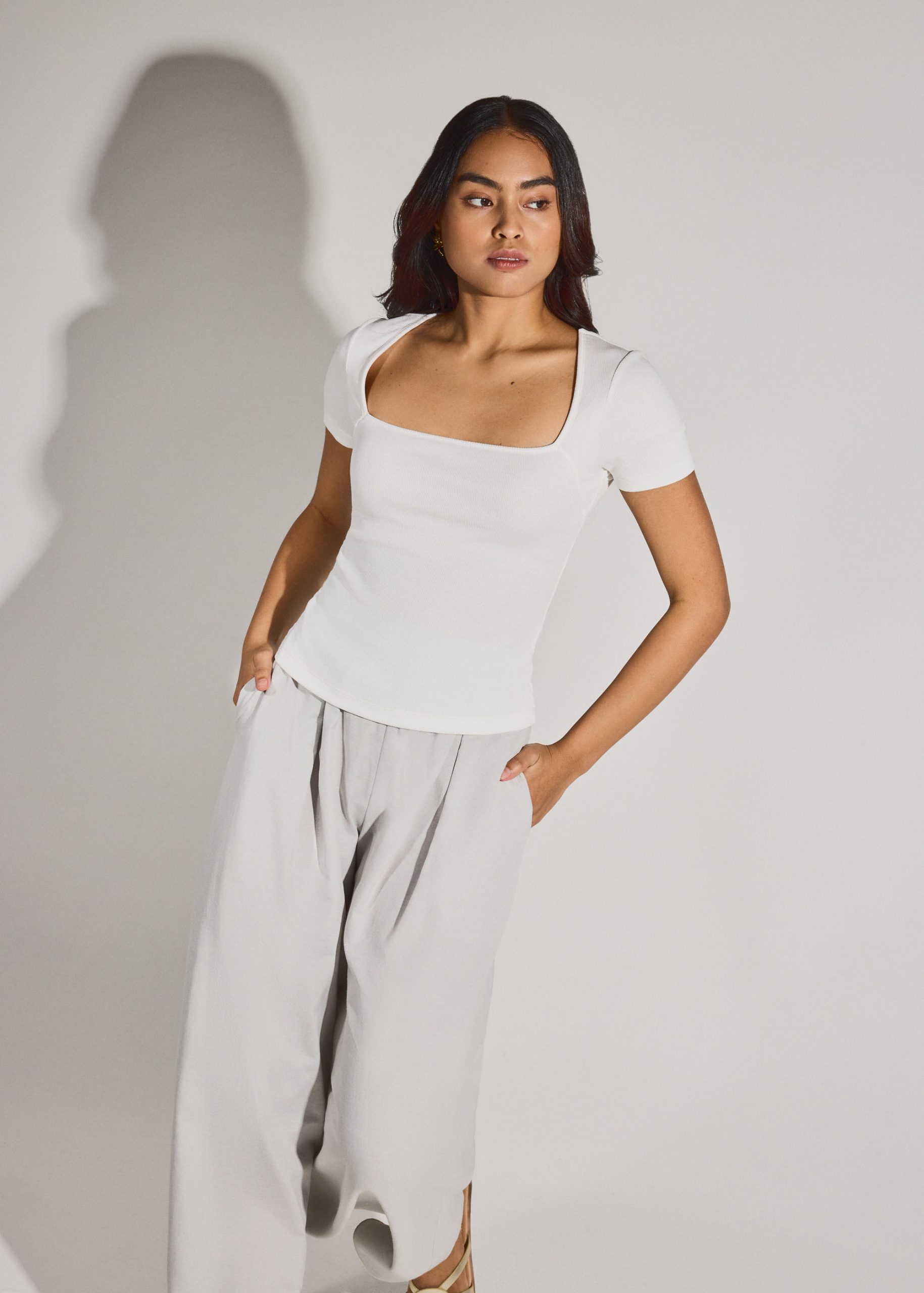 BraFree by LB Jada Square Neck Fitted Tee - Image 6