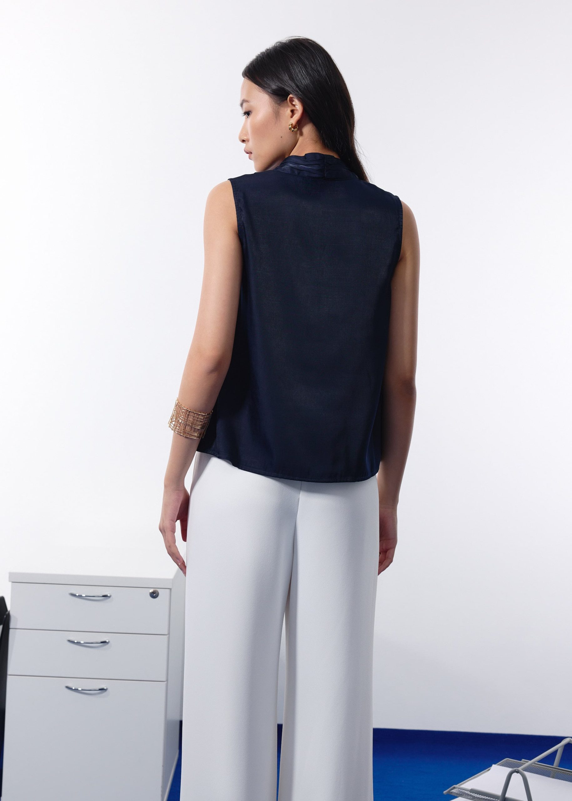 Ada Satin V-neck Wrap Top - Image 12