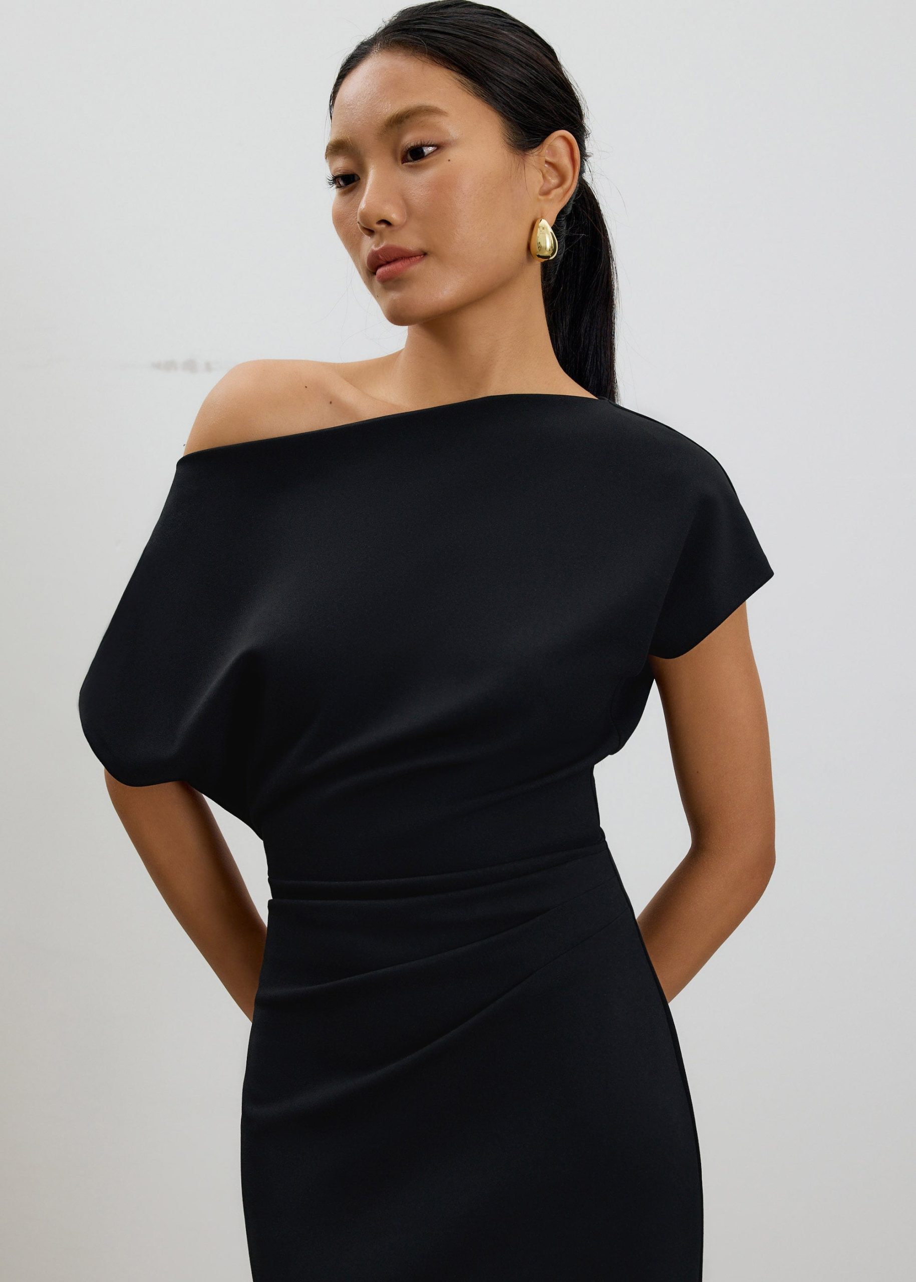 Amala Multi-way Drape Midi Dress - Image 5