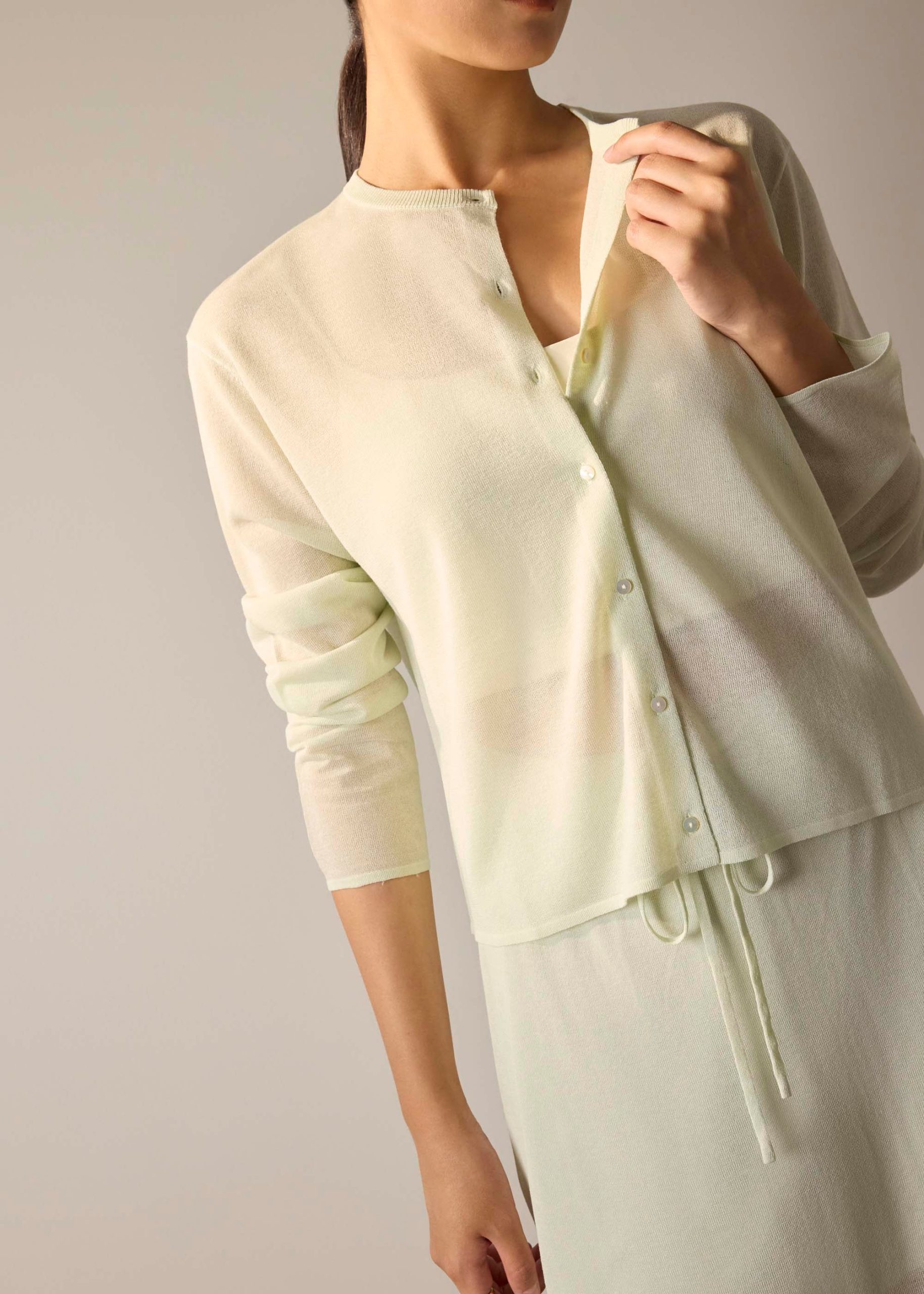 Rocio Sheer Knit Cardigan - Image 6