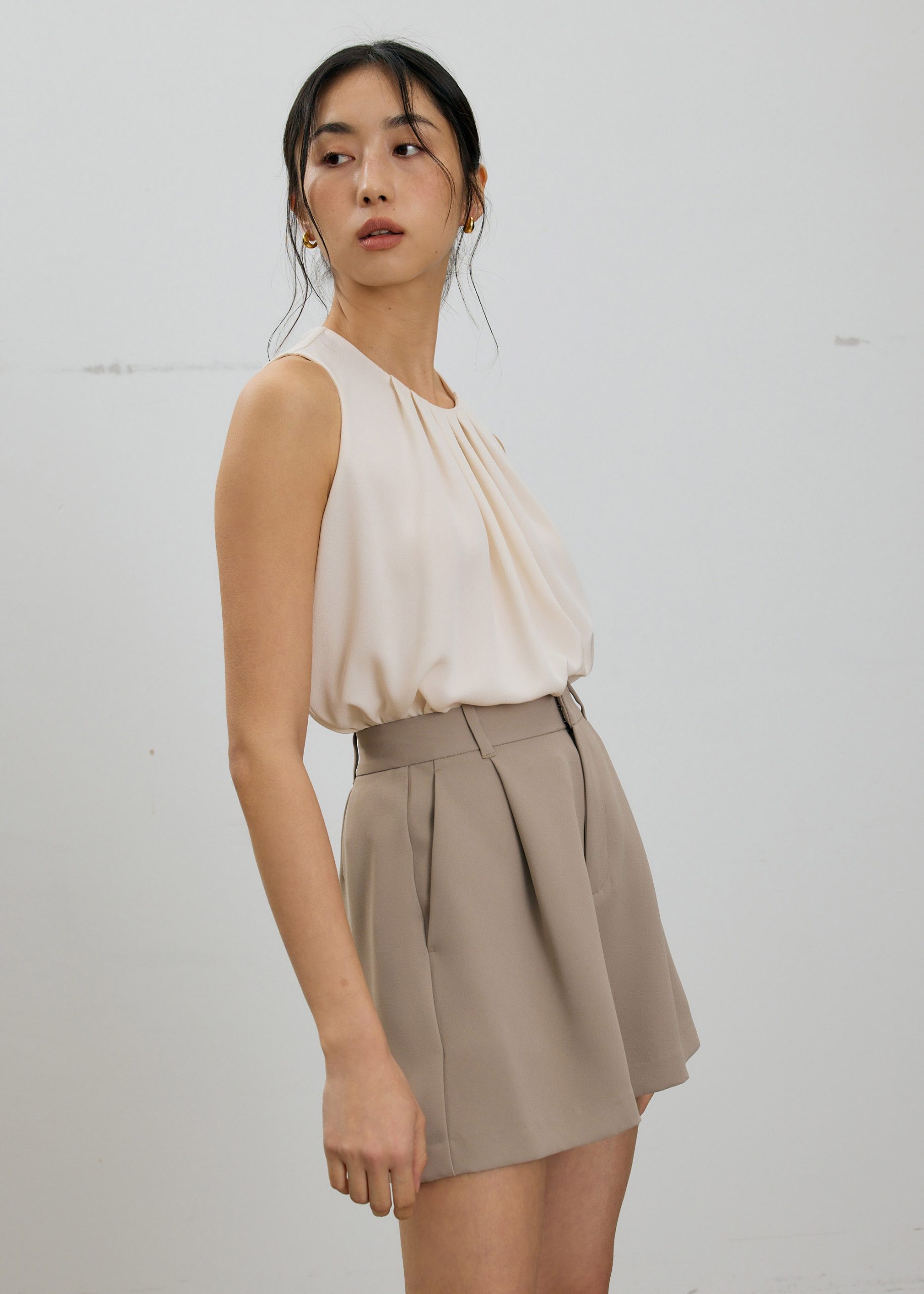 Amy Satin Pleated Top - Image 11
