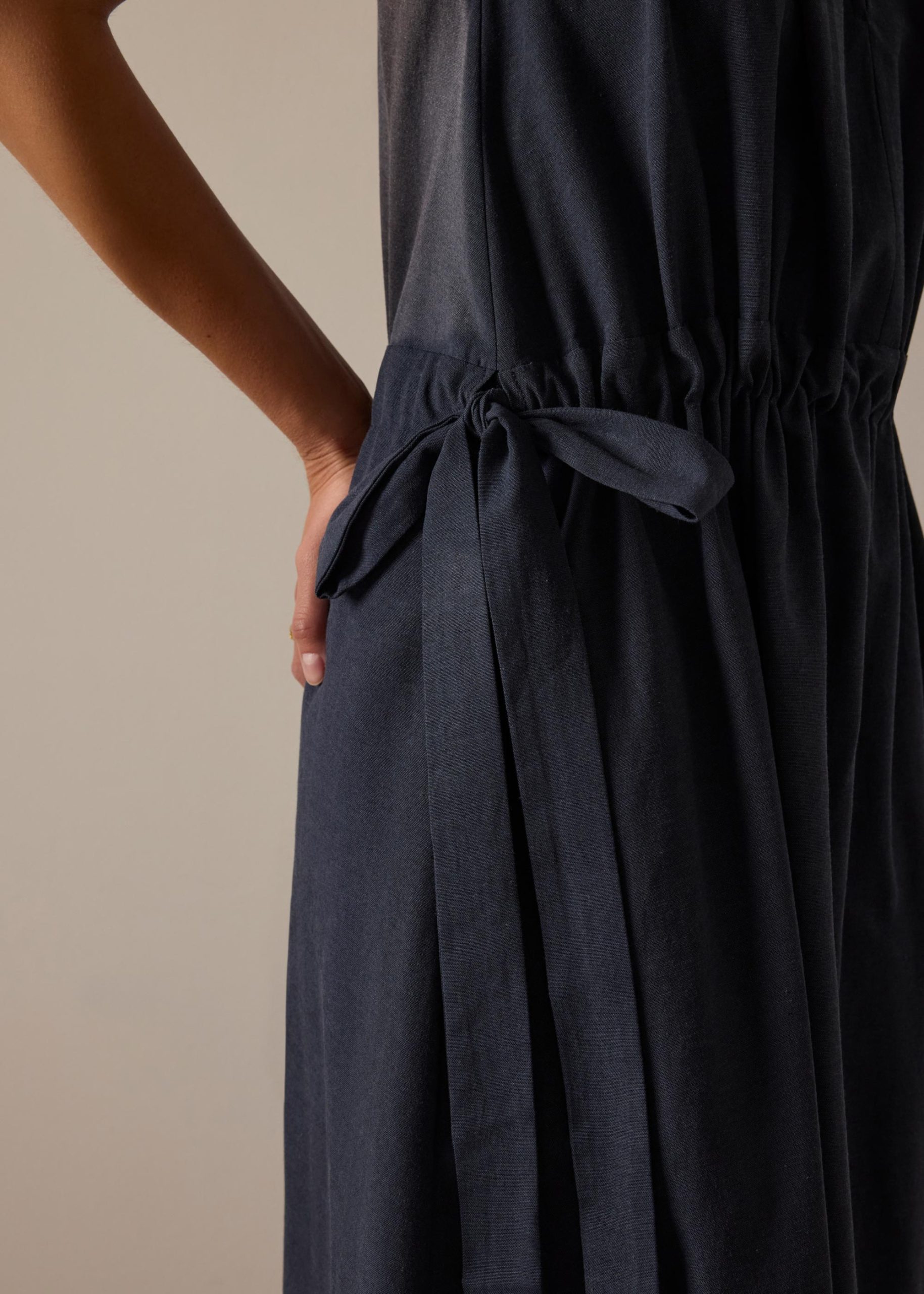 Fit & Flare Dress With Sash Tie - Image 7