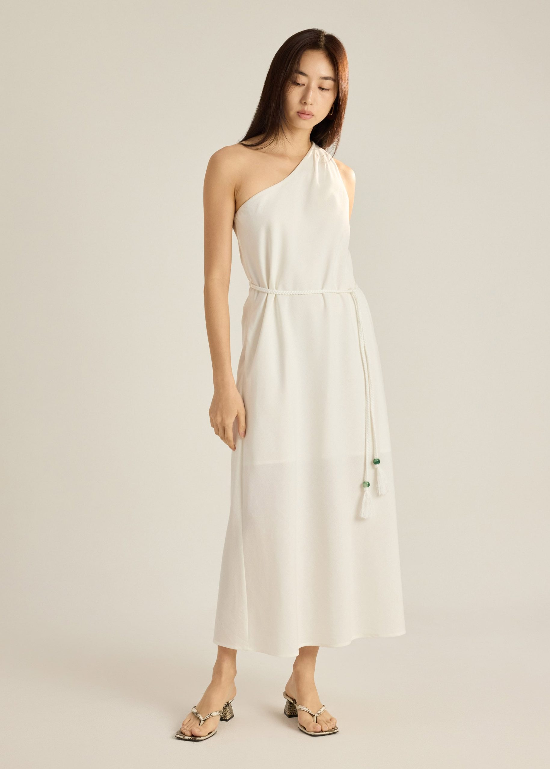 Toga Maxi Dress With Sash Tie - Image 2