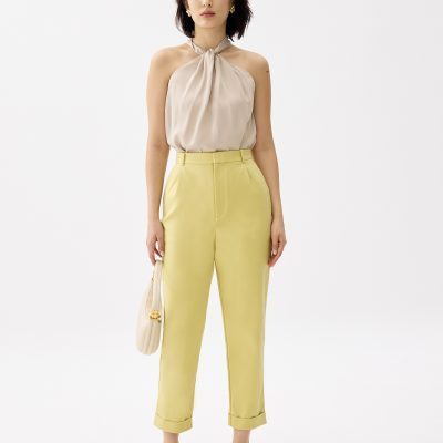 Lynn Tailored Peg Leg Chino Pants