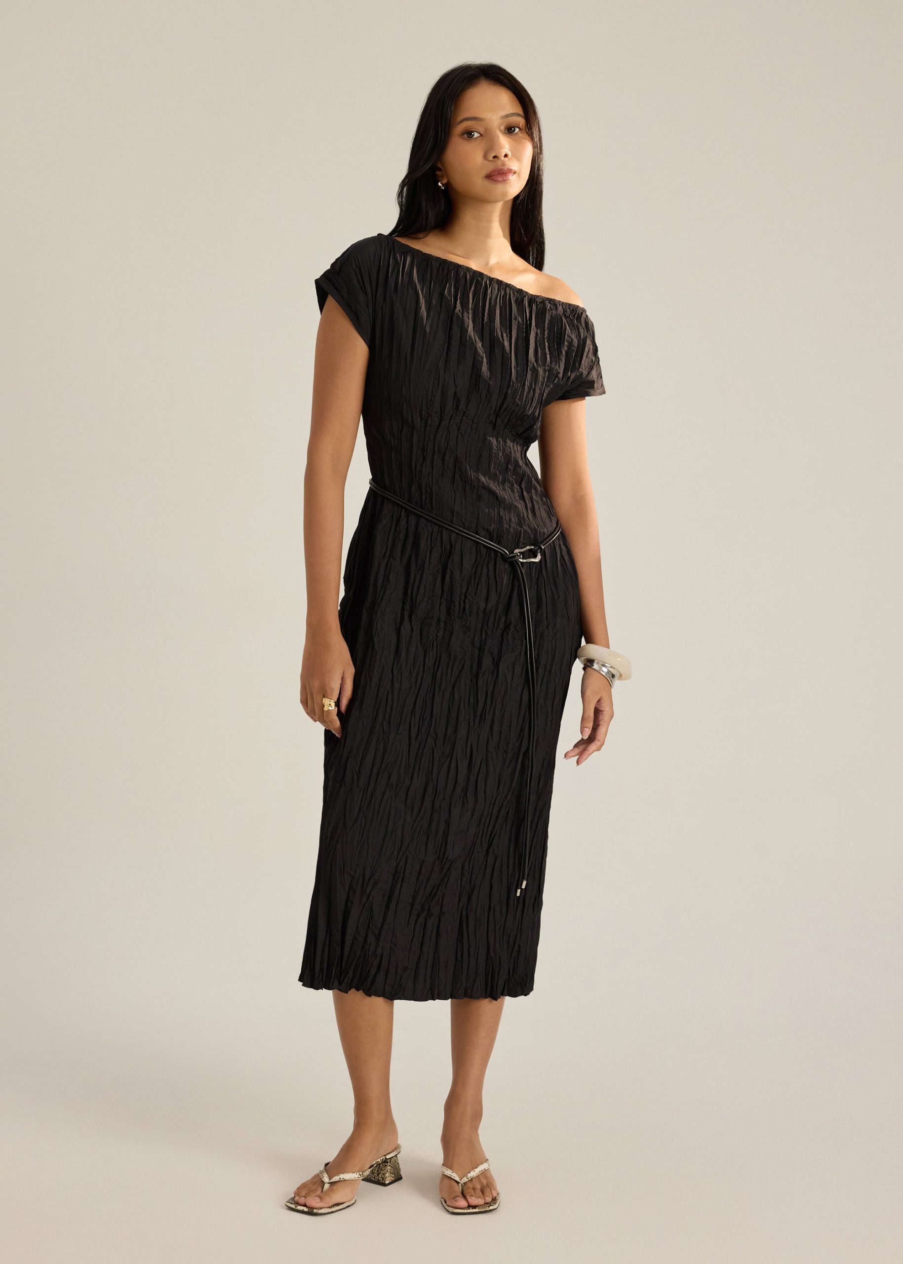 Cleo Multi-way Crinkled Pleats Dress - Image 2
