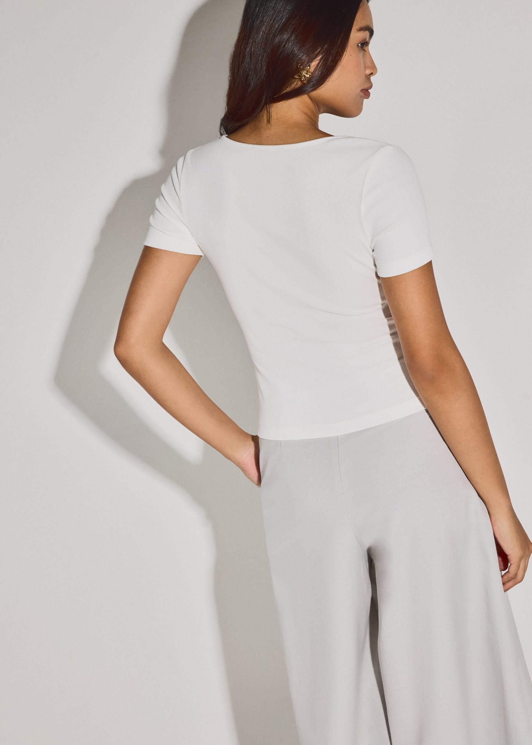 BraFree by LB Jada Square Neck Fitted Tee - Image 7