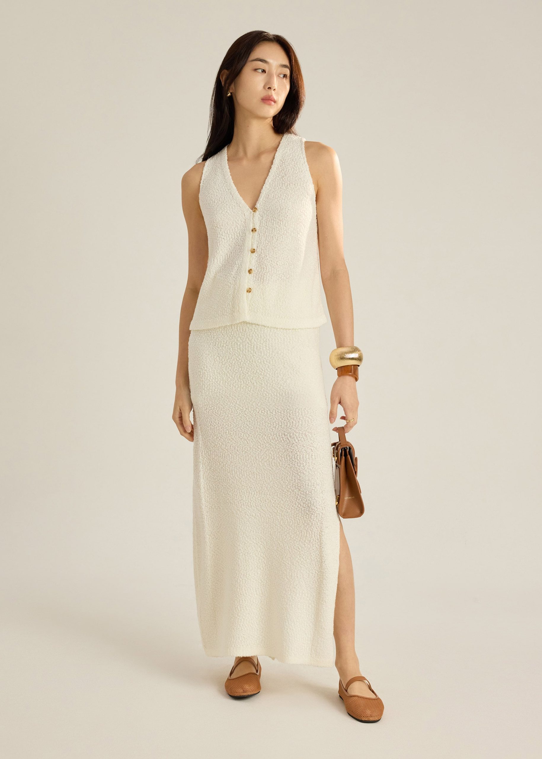 Boucle Knit Vest Top - Image 16