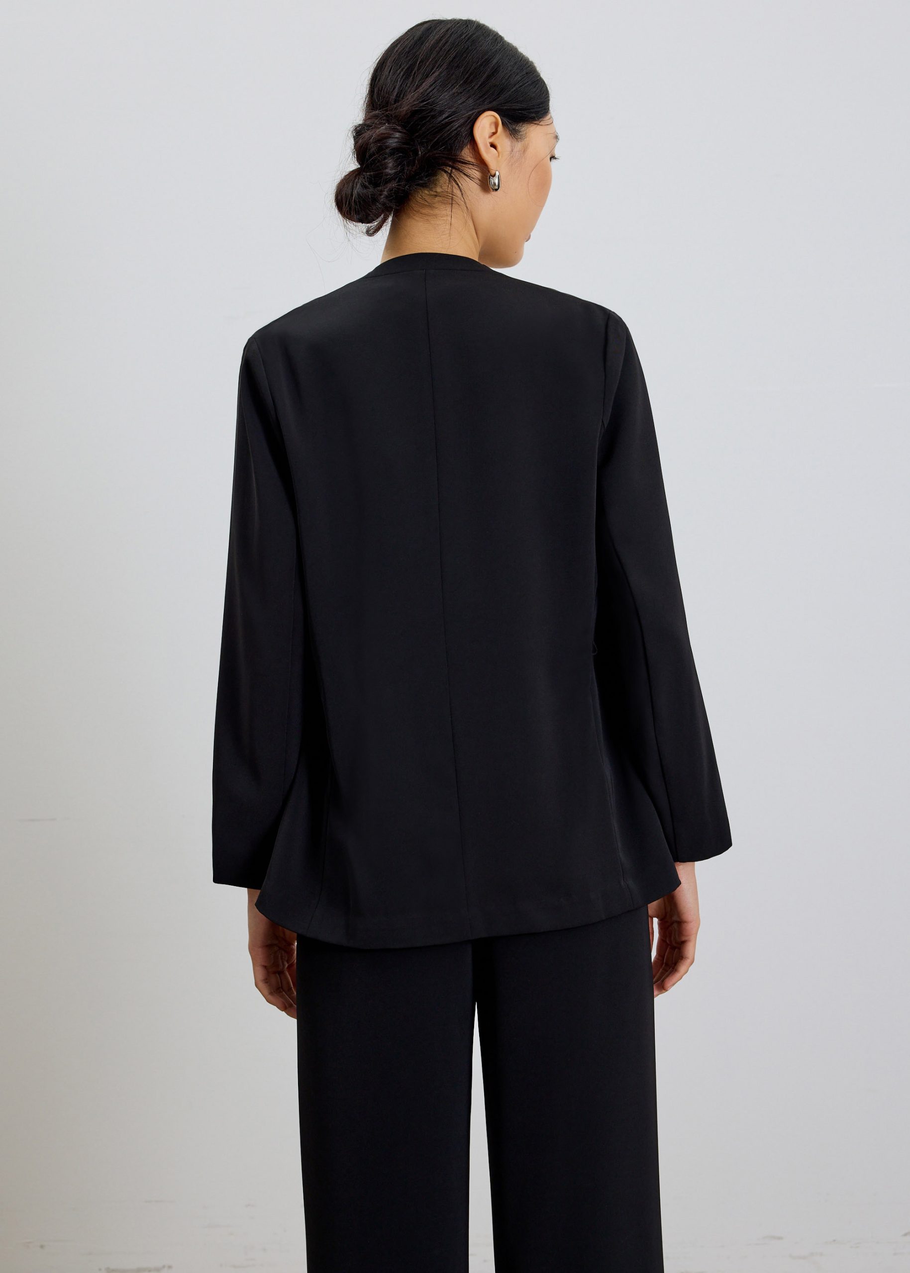 RuchedReady® Moira Belted Collarless Blazer - Image 7