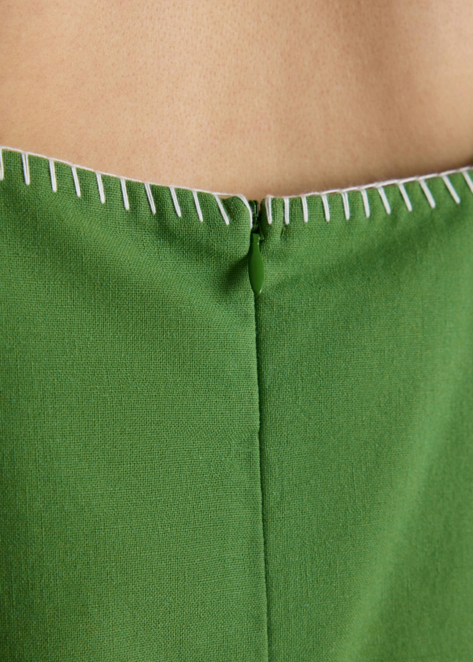 Blanket Stitch Shoulder Tie Romper - Image 14