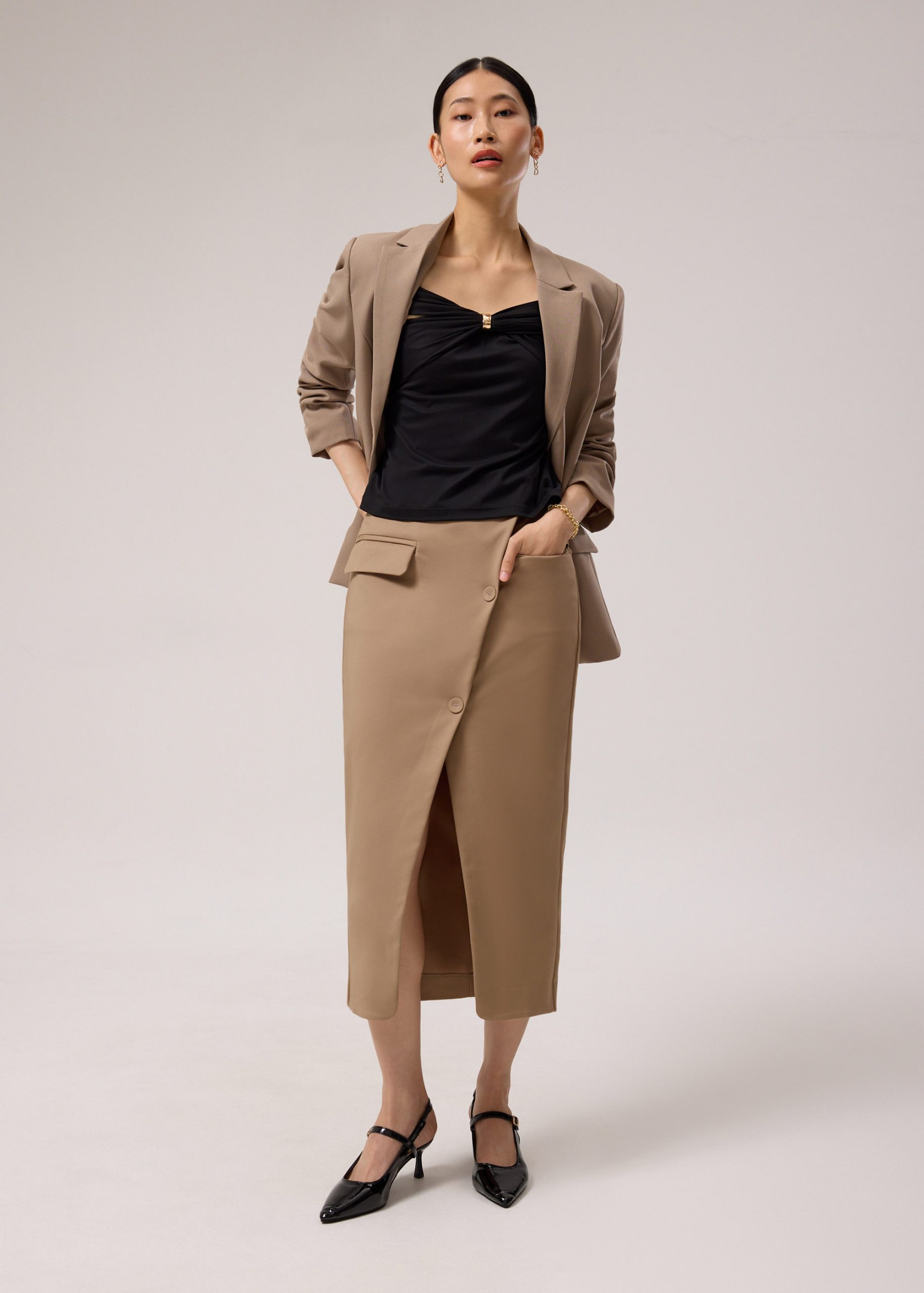 Multi-way Ponte Off-Shoulder Fitted Top - Image 3