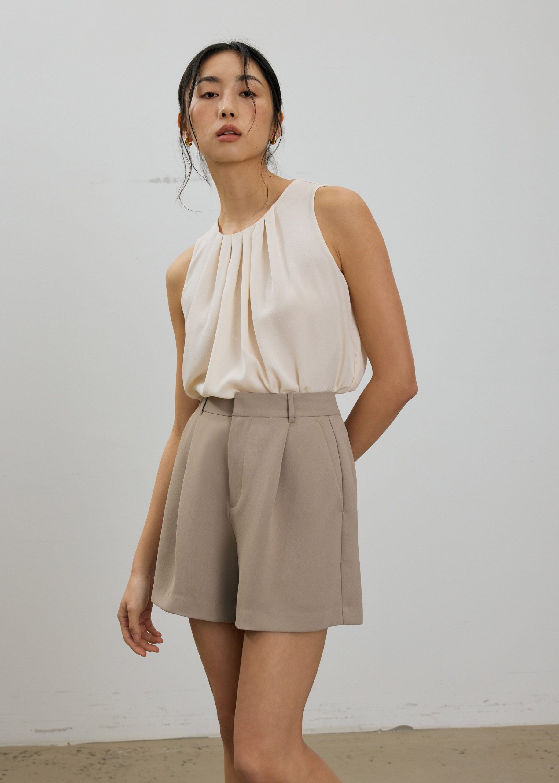 Amy Satin Pleated Top - Image 8