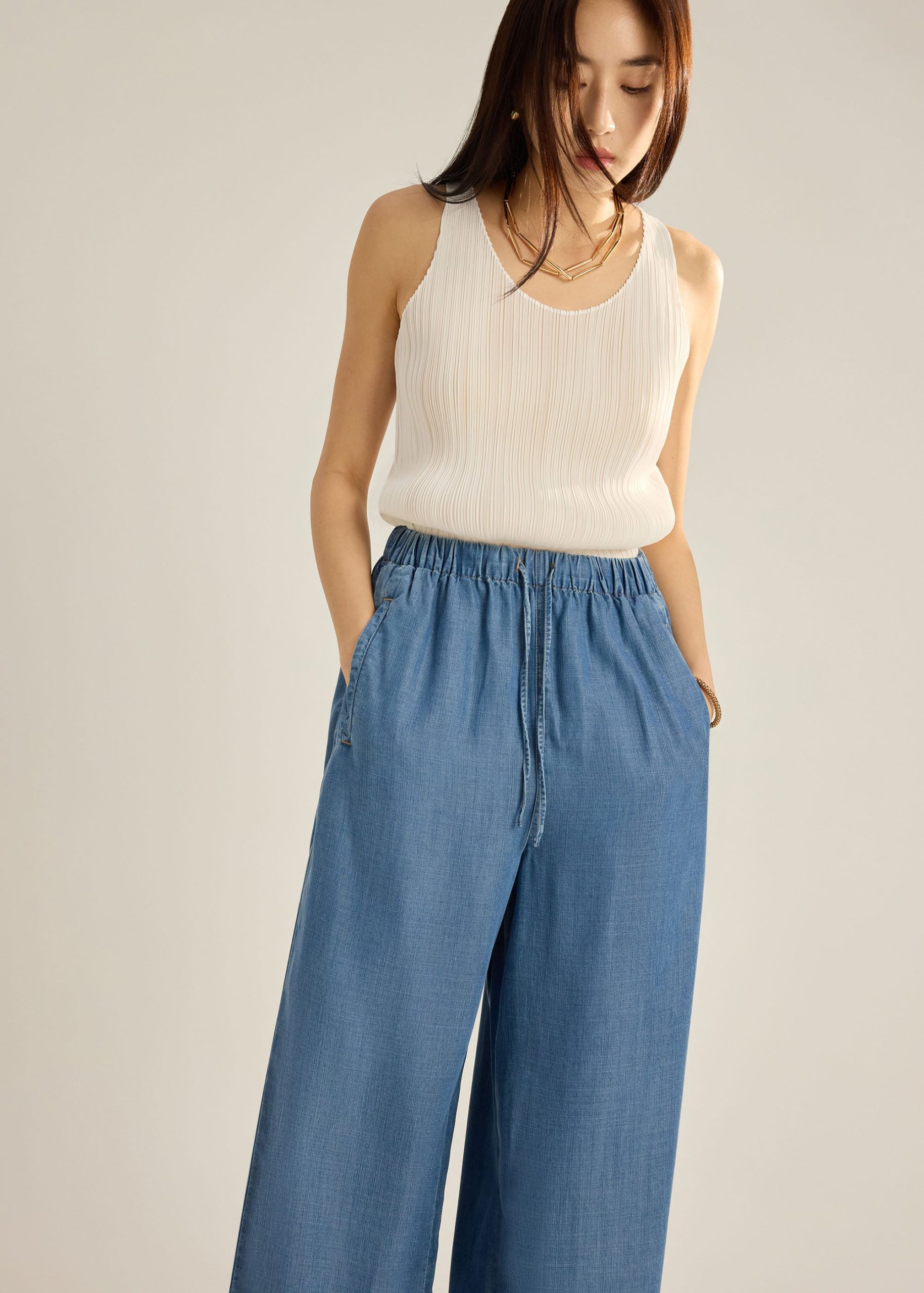 Sora Multi-way Plissé Tank - Image 7