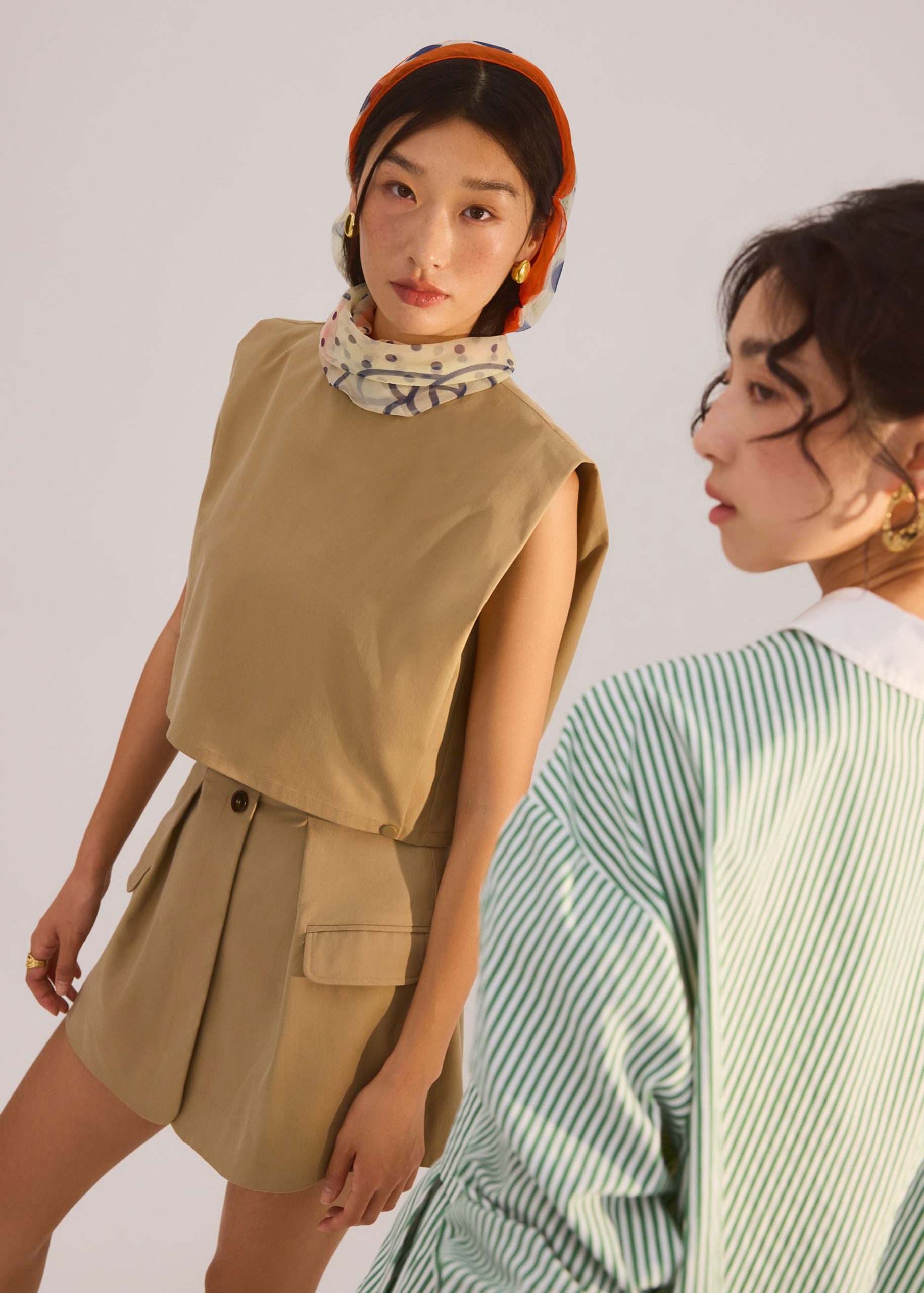 Lyocell Cargo A-line Mini Skort - Image 9