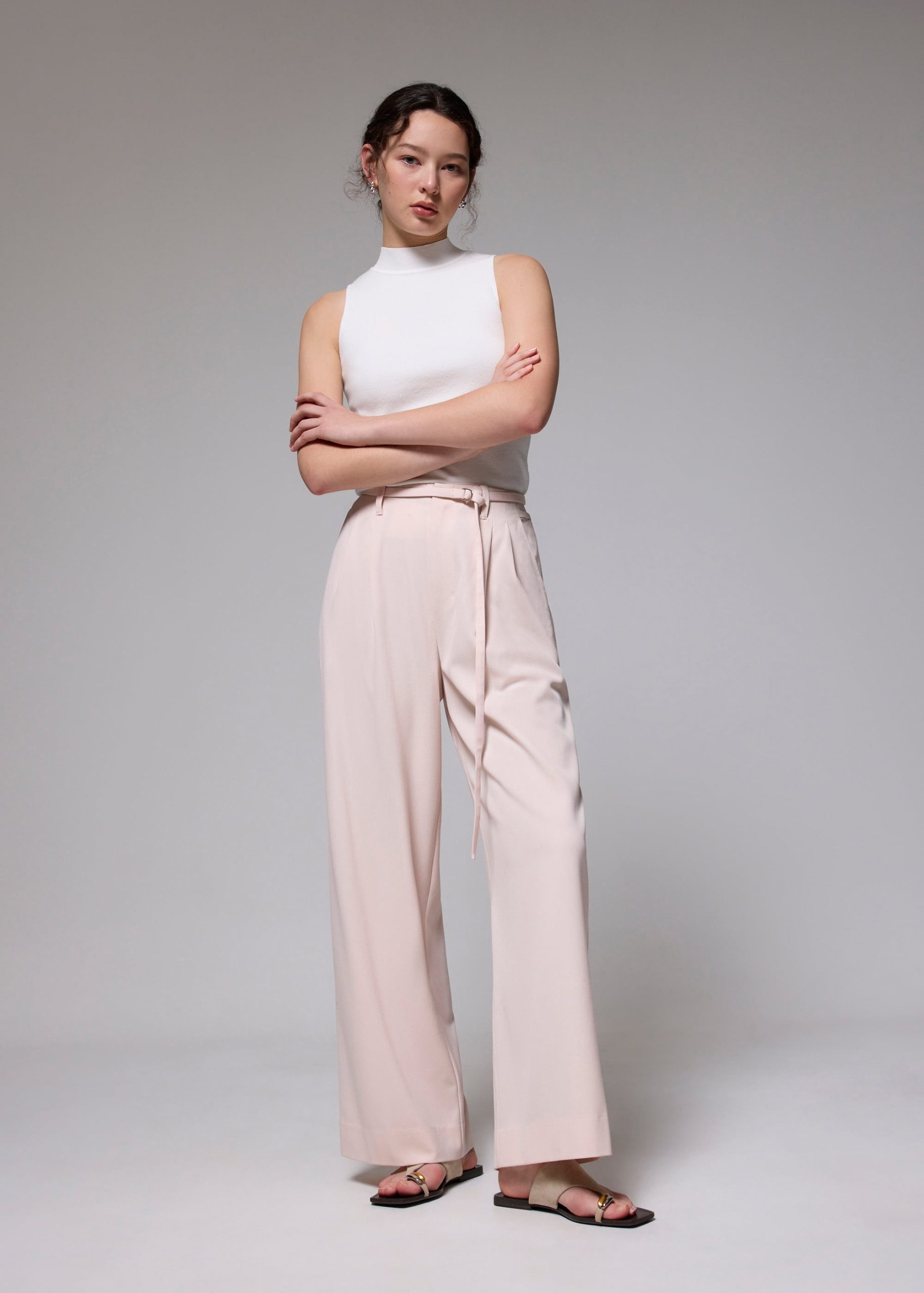 Leggy??Mayumi Elastic Pleated Wide Leg Pants - Image 2