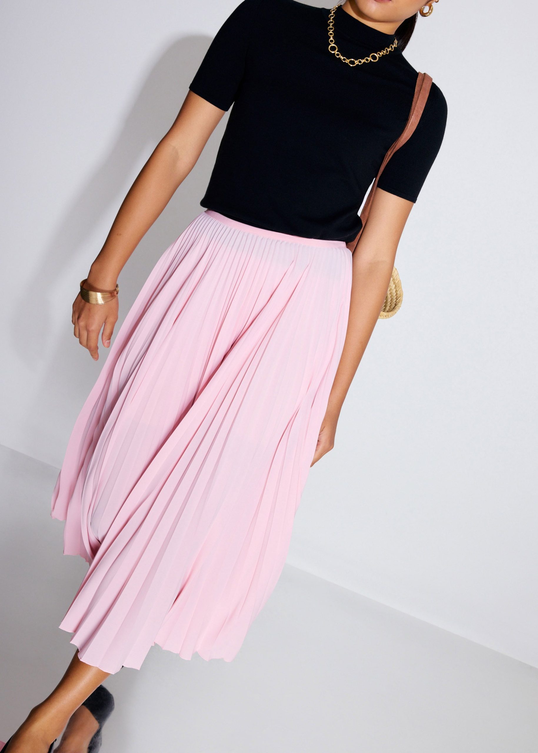 Wei Elastic Sunray Pleated Midaxi Skirt - Image 33