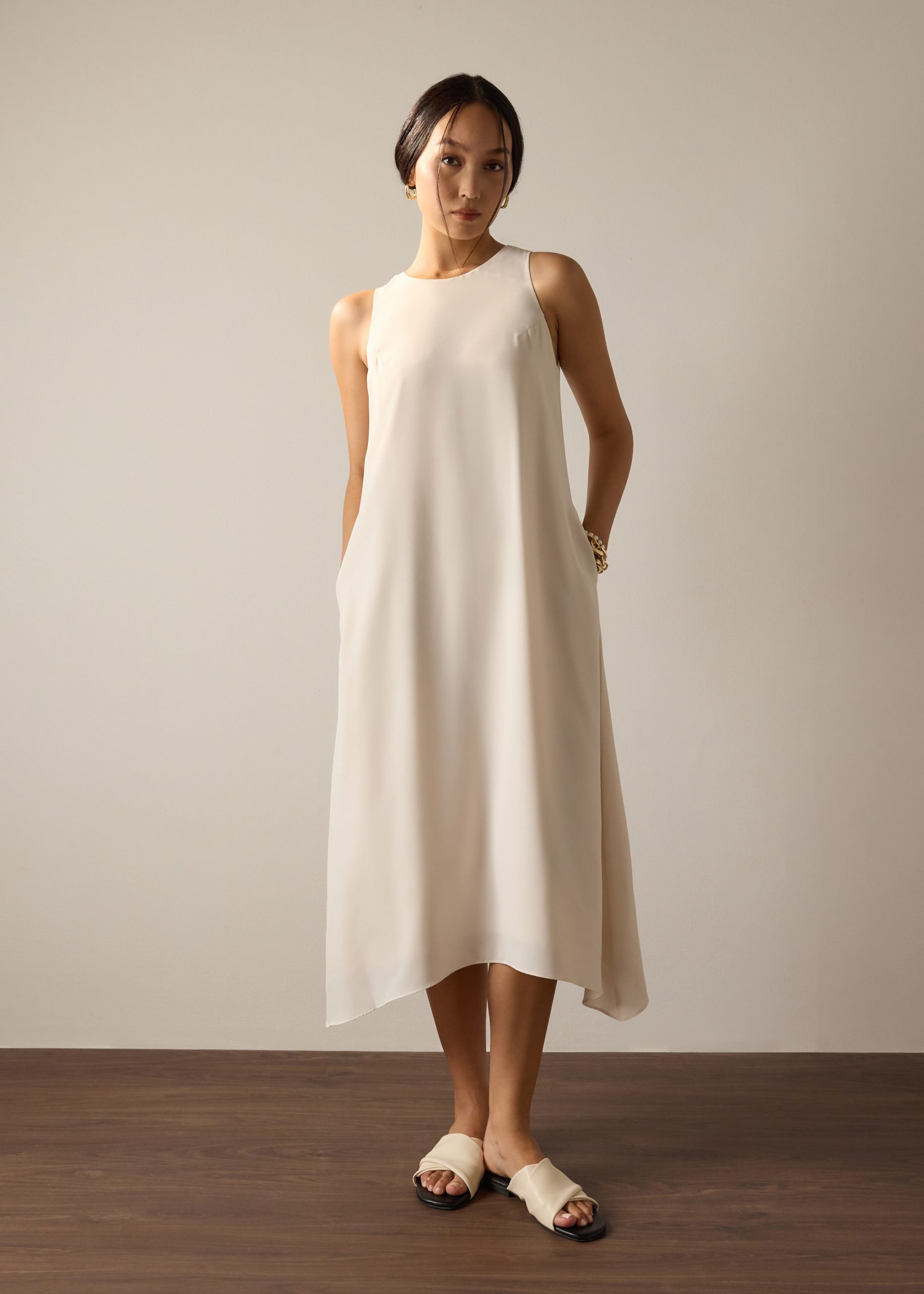 Suzanne Multi-way Detachable Shawl Column Midaxi Dress - Image 22