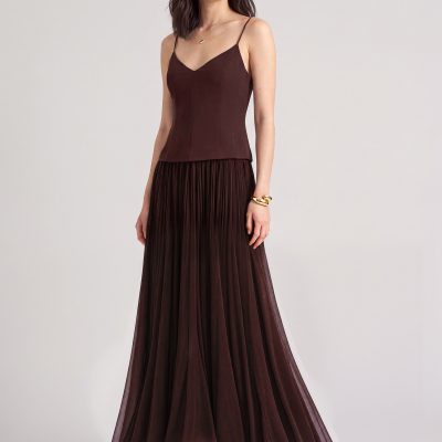 Pleated Fit & Flare Dress