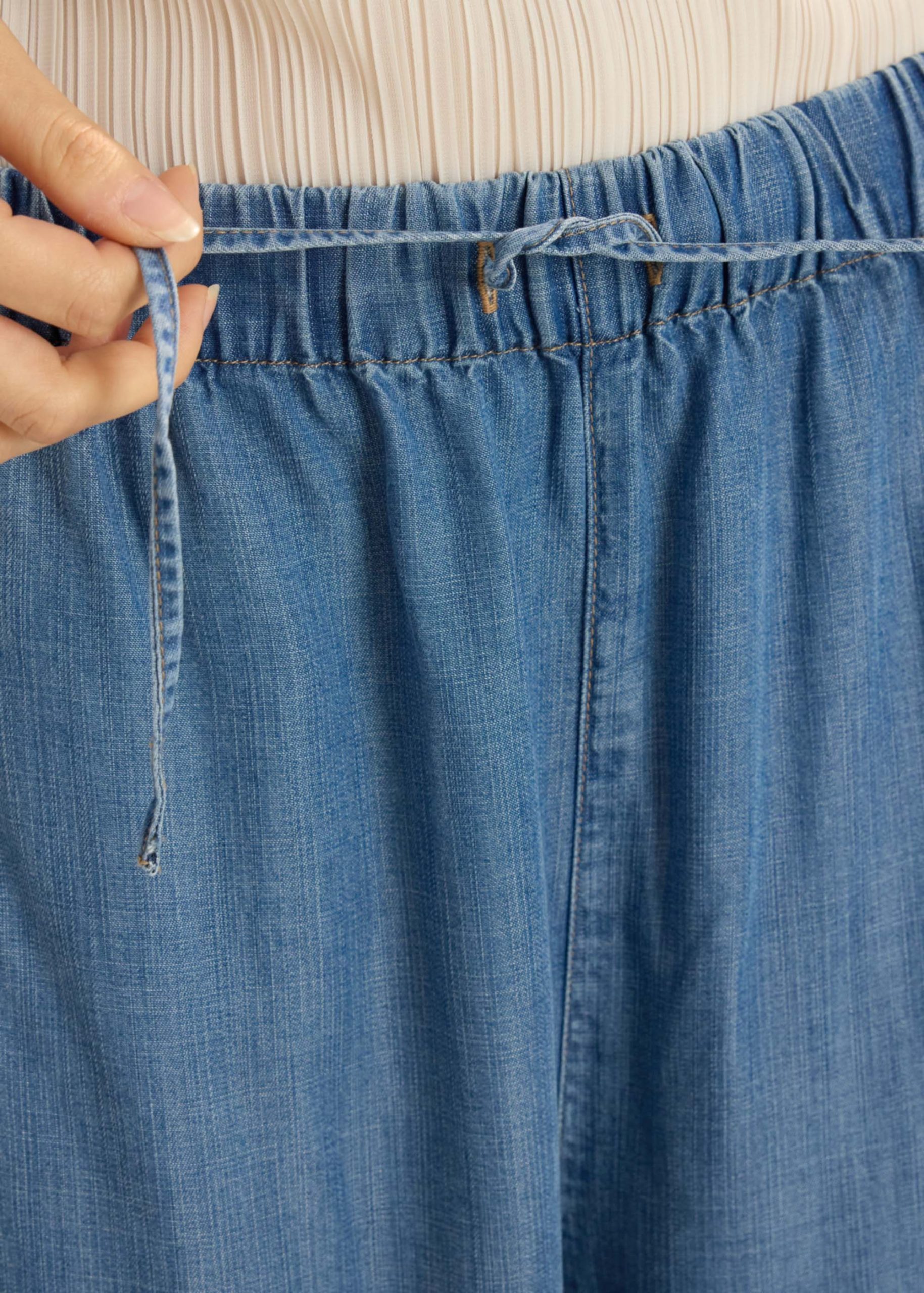 Ayu Lyocell Chambray Wide Leg Pants - Image 11