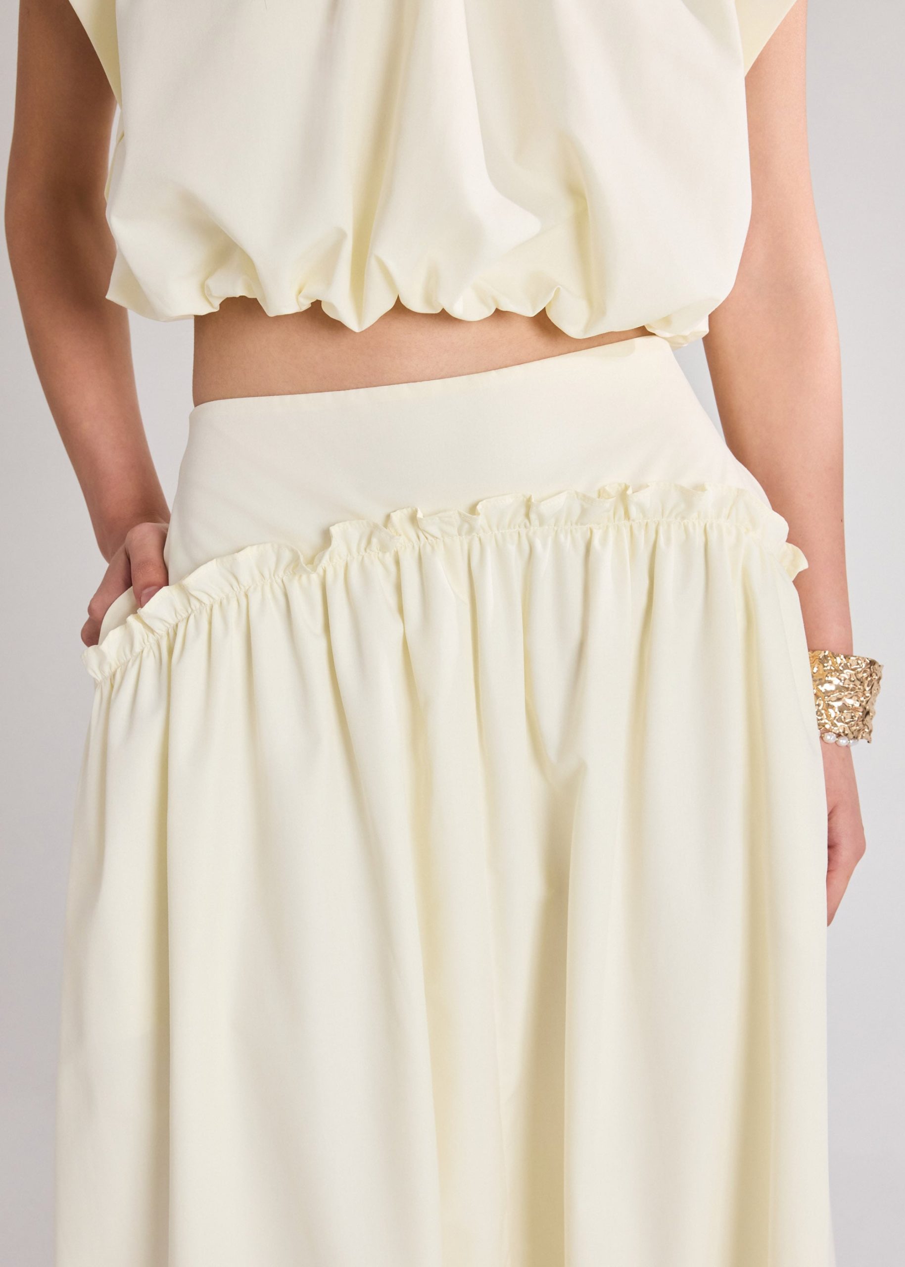 Poplin Floor Length Skirt - Image 4